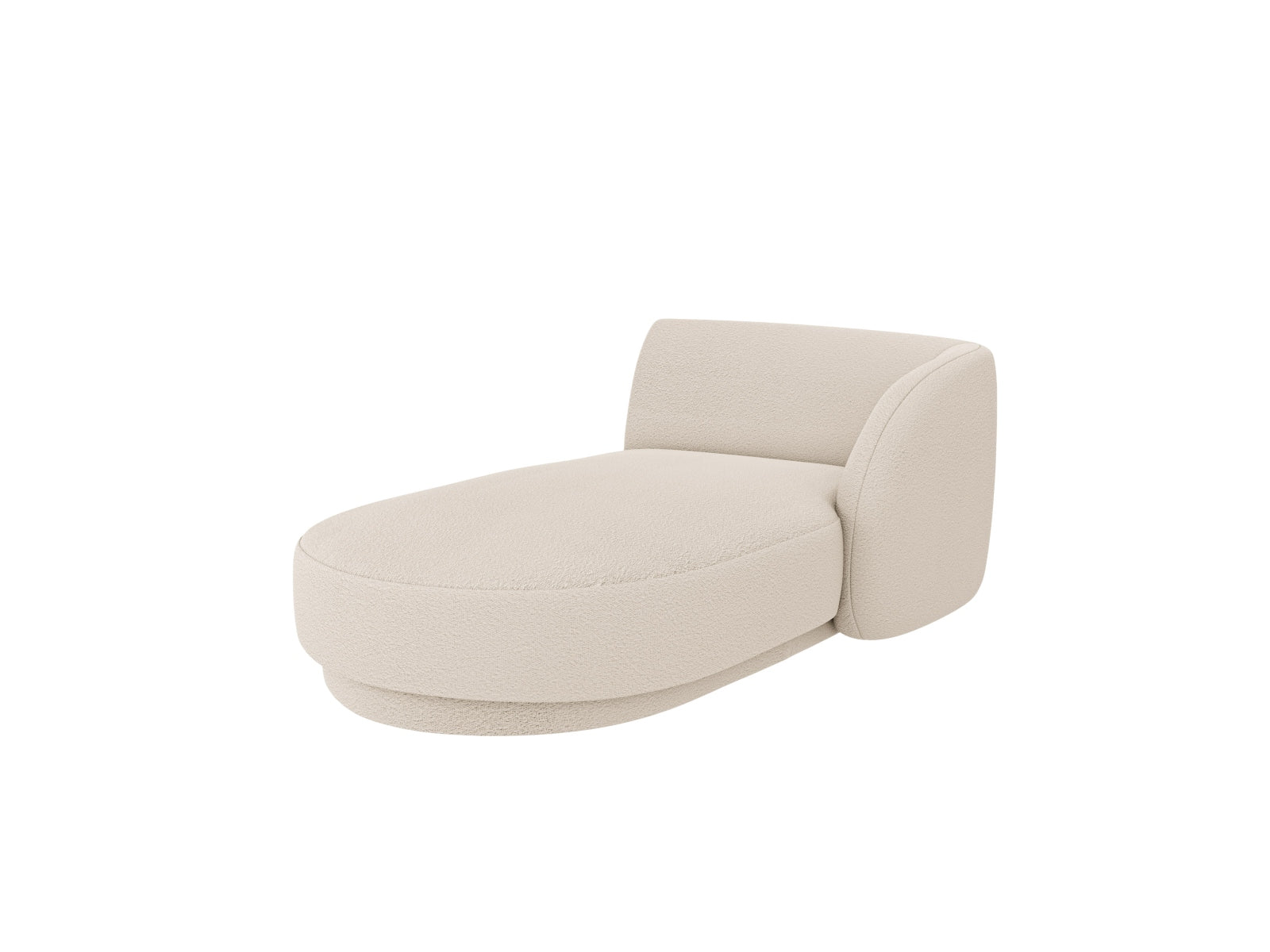 Miley Boucle Sofa Chaise Lounge rechts 2 Sitzer in Beige präsentiert im Onlineshop von KAQTU Design AG. L-Sofa rechts ist von Micadoni