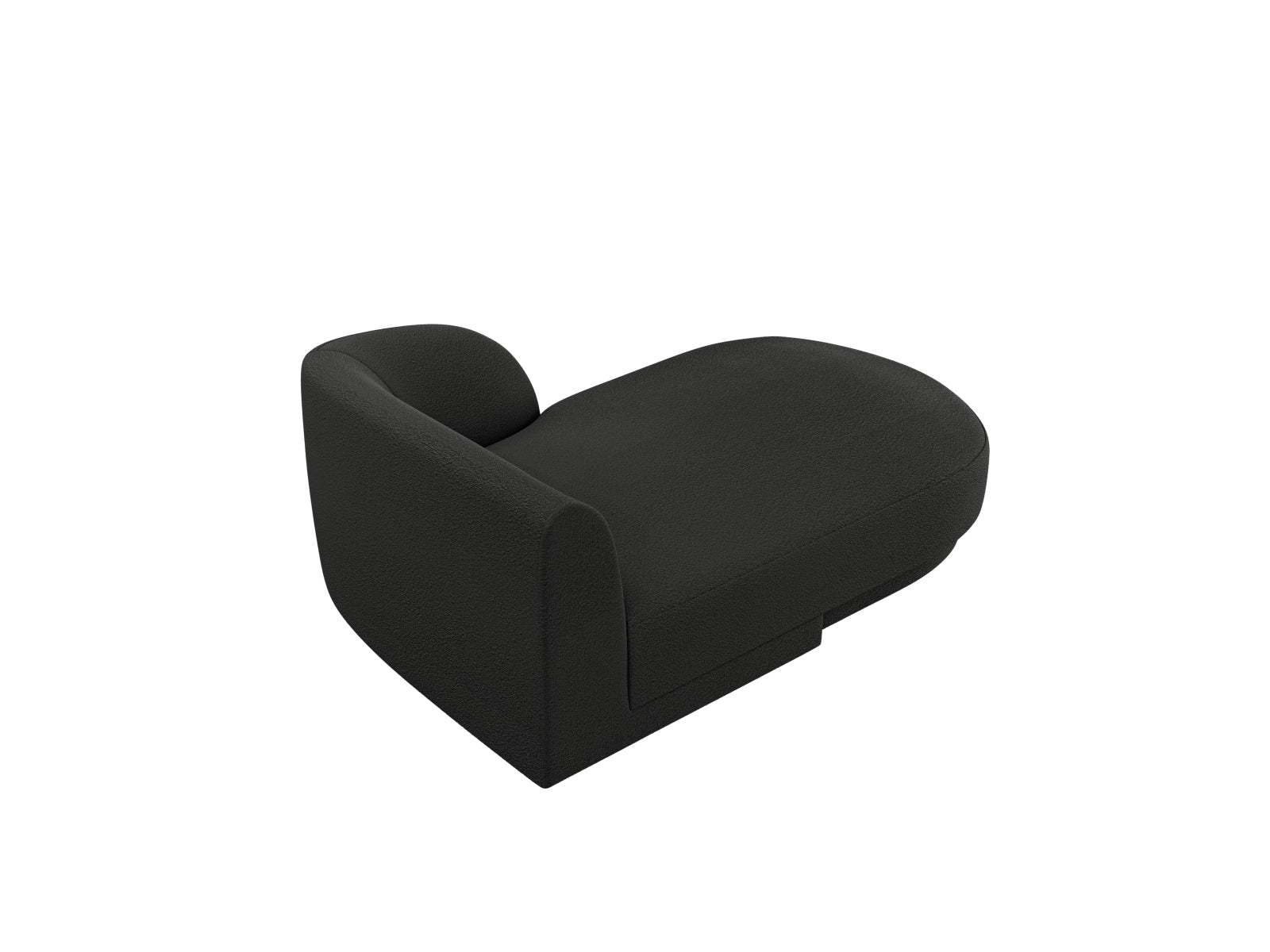 Miley Boucle Sofa Chaise Lounge rechts 2 Sitzer in Black präsentiert im Onlineshop von KAQTU Design AG. L-Sofa rechts ist von Micadoni