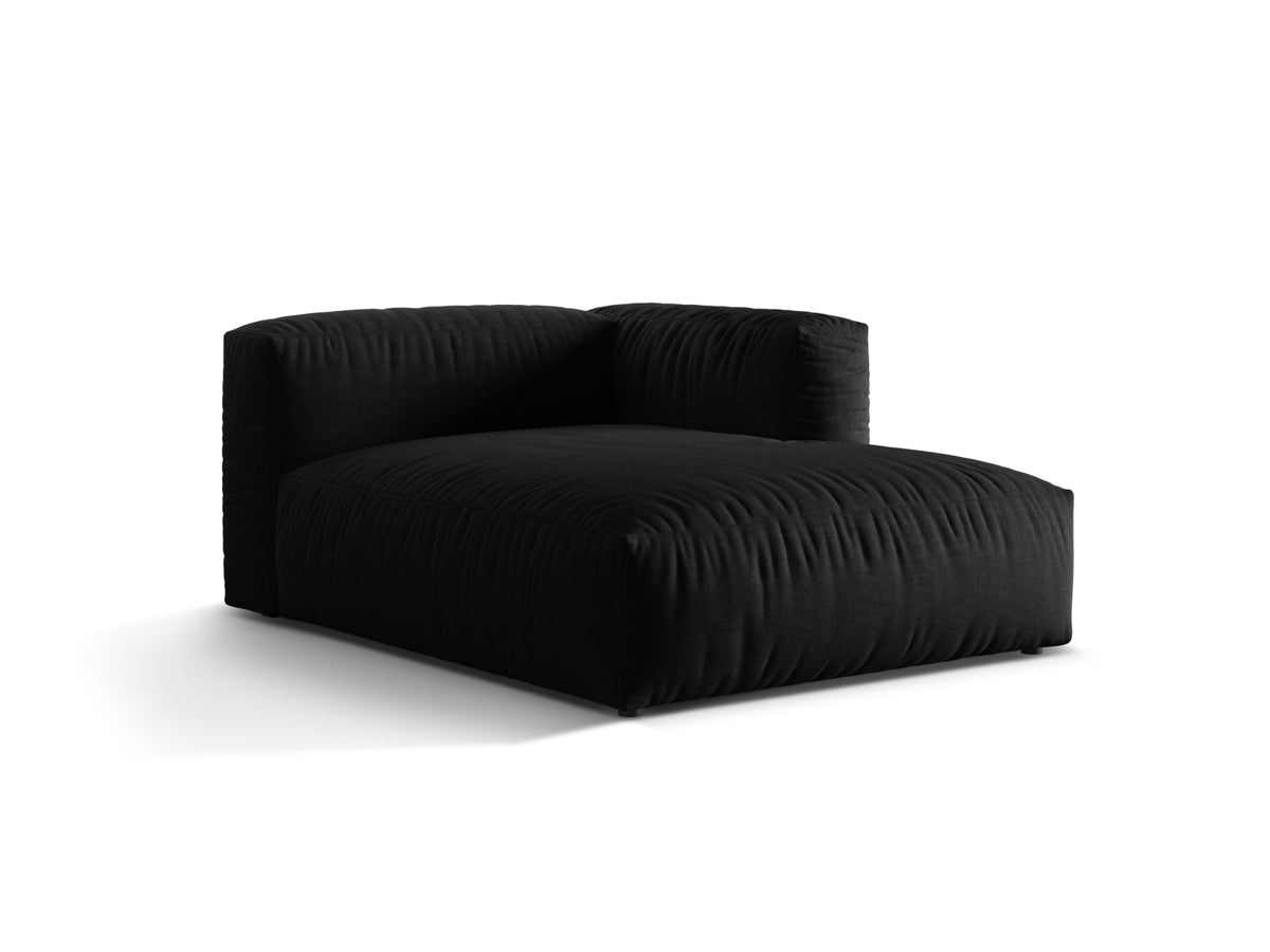 Martina Sofa Chaise Lounge rechts 1 Sitz in Black-Boston präsentiert im Onlineshop von KAQTU Design AG. L-Sofa rechts ist von Micadoni