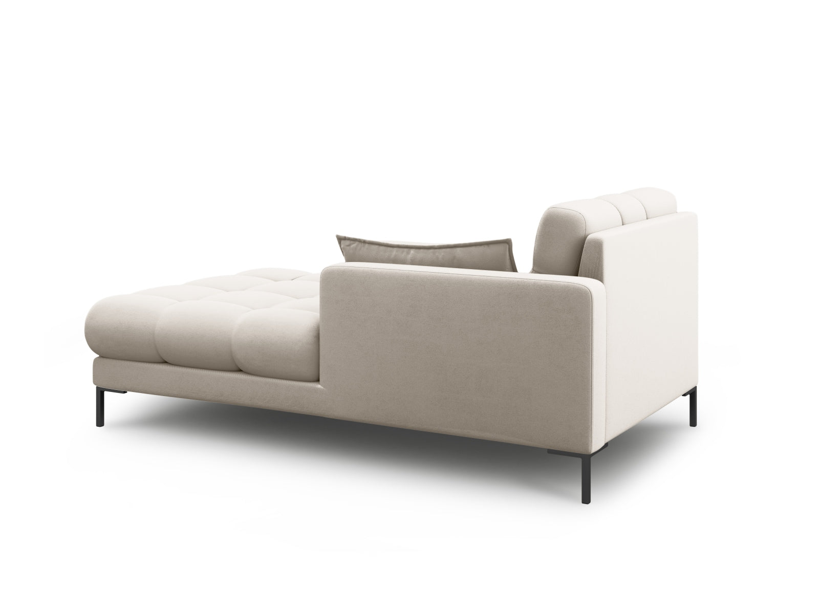 Elegantes Mamaia Sofa Chaise Lounge in Beige und Schwarz, ideal für stilvolle Wohnräume. Komfortabler 1-Sitzer von Micadoni.