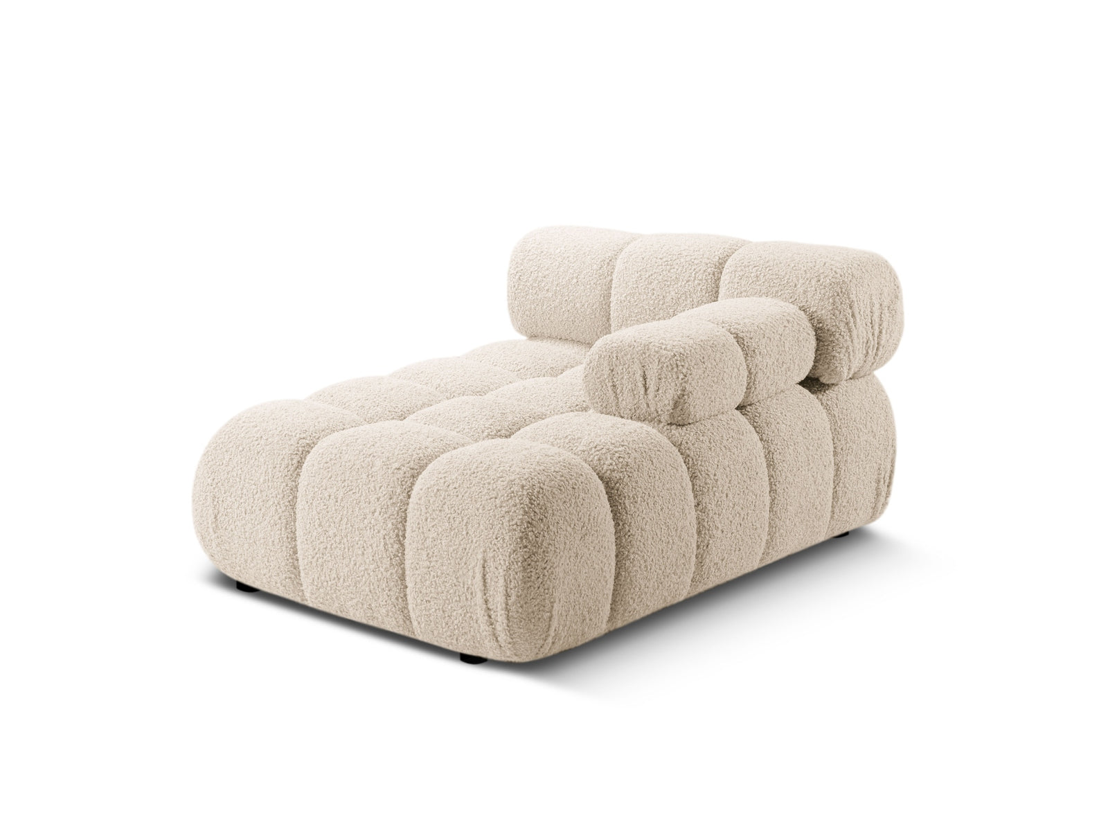 Bellis Boucle Sofa Chaise Lounge rechts 1 Sitz 94cm in Light Beige präsentiert im Onlineshop von KAQTU Design AG. L-Sofa rechts ist von Micadoni