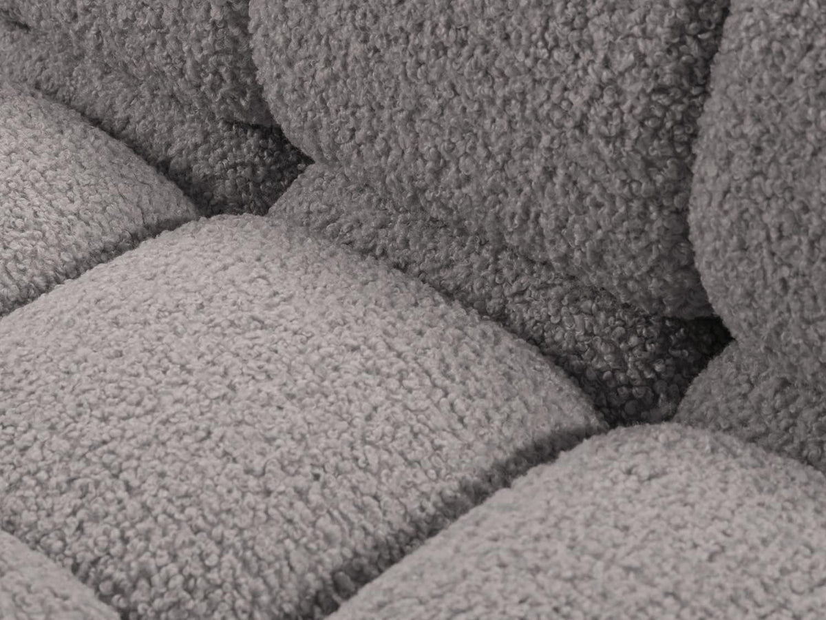 Bellis Boucle Sofa Chaise Lounge rechts 1 Sitz 94cm in Light Grey-Rolf präsentiert im Onlineshop von KAQTU Design AG. L-Sofa rechts ist von Micadoni