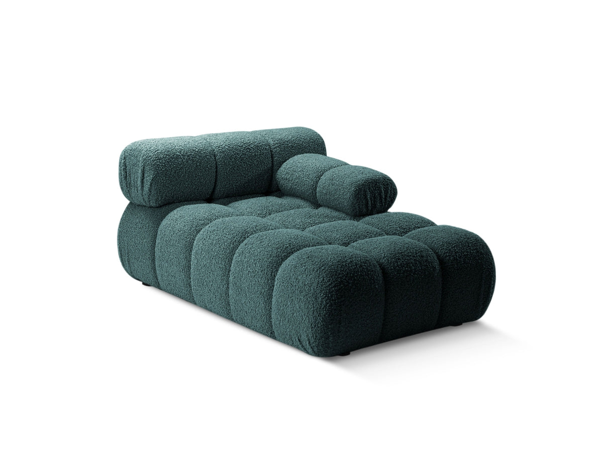 Bellis Boucle Sofa Chaise Lounge rechts 1 Sitz 94cm in Petrol-Rolf präsentiert im Onlineshop von KAQTU Design AG. L-Sofa rechts ist von Micadoni