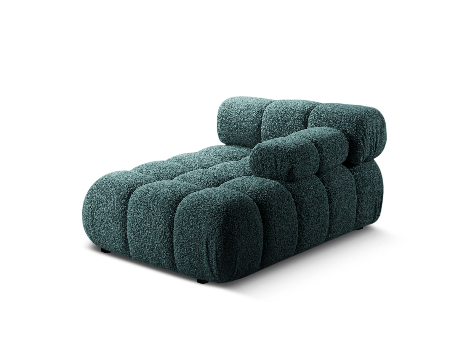 Bellis Boucle Sofa Chaise Lounge rechts 1 Sitz 94cm in Petrol präsentiert im Onlineshop von KAQTU Design AG. L-Sofa rechts ist von Micadoni