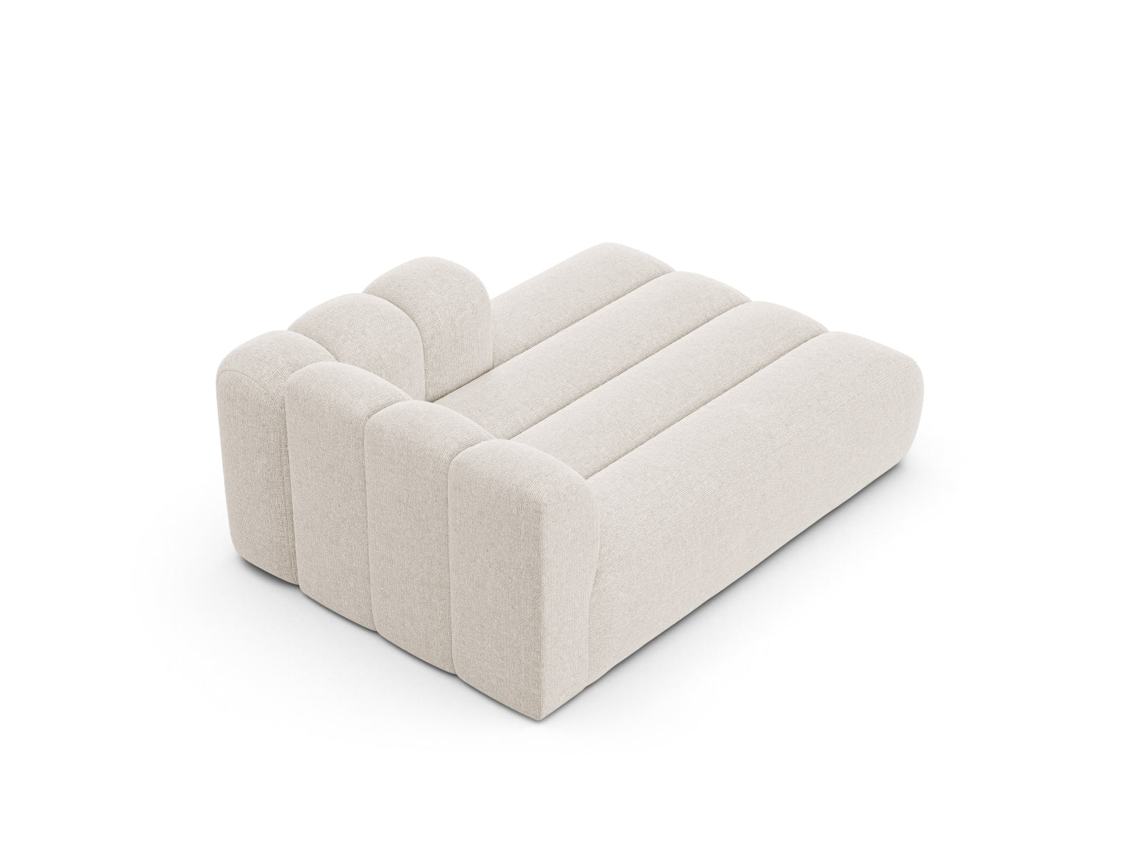 Lupine Chaise Longue rechts 2 Sitzer in Light Beige präsentiert im Onlineshop von KAQTU Design AG. Modulares Sofa ist von Micadoni