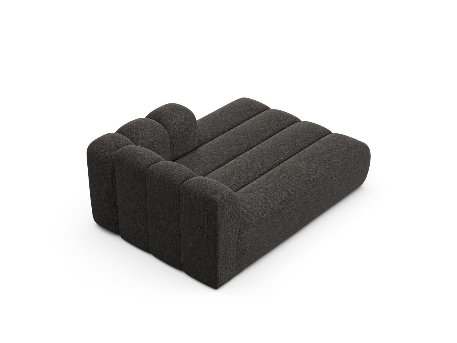 Lupine Chaise Longue rechts 2 Sitzer in Dark Grey präsentiert im Onlineshop von KAQTU Design AG. Modulares Sofa ist von Micadoni