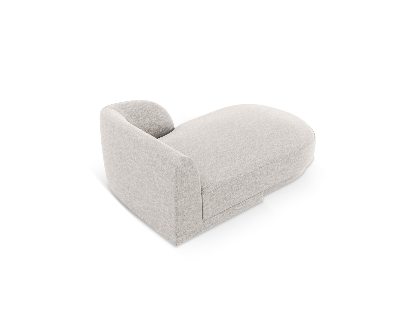 Miley Sofa Chaise Lounge rechts 2 Sitzer in Silver präsentiert im Onlineshop von KAQTU Design AG. L-Sofa rechts ist von Micadoni