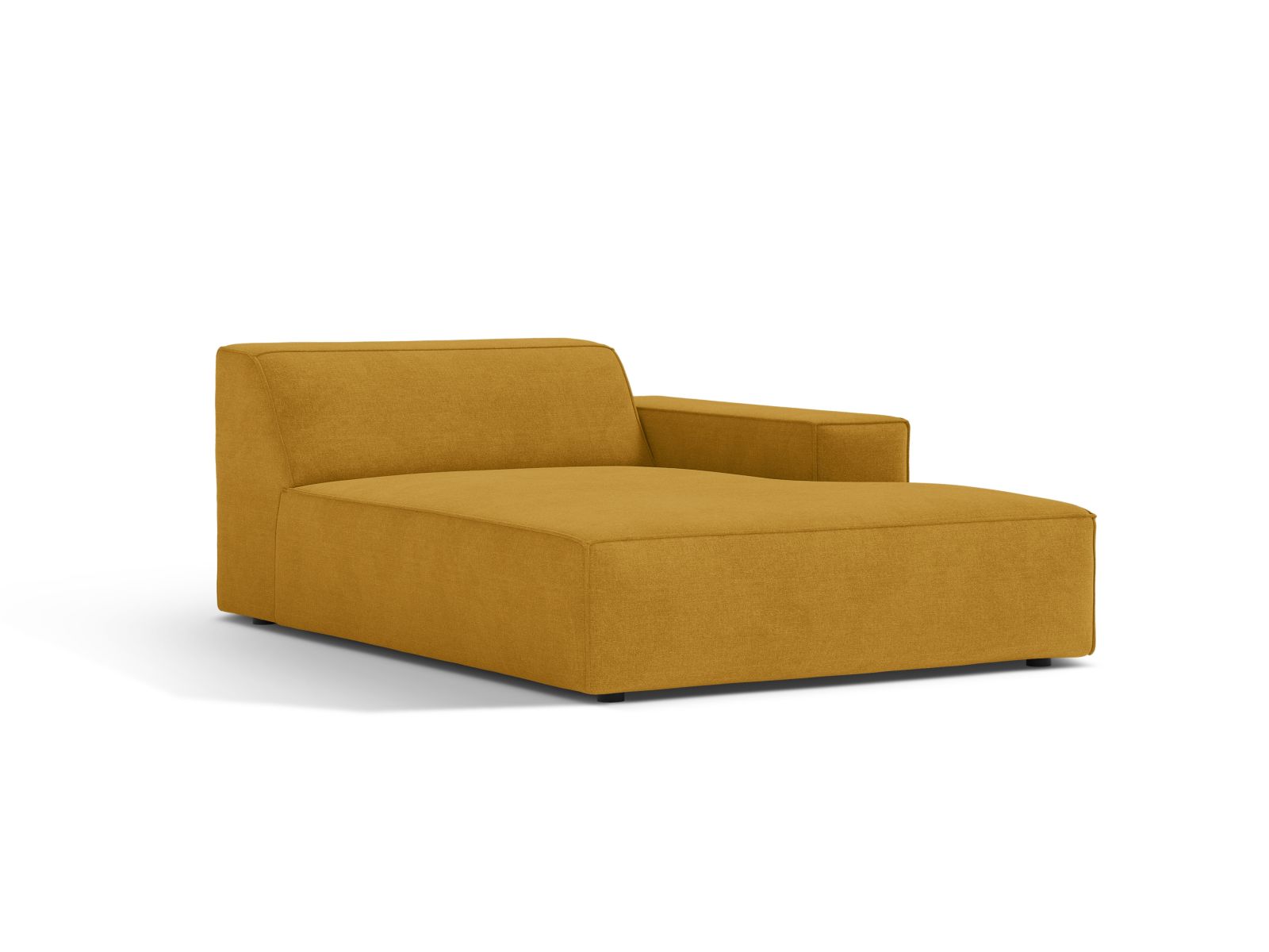 Elegante 1-Sitzer Chaise Longue Rechts Jodie in strahlendem Gelb, ideal für stilvolle Wohnräume und modernes Design.