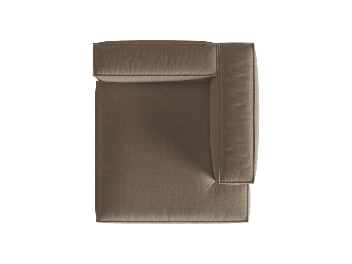 1-Sitzer Modul Chaise Longue Rechts Nuria in Cappuccino-Liberty präsentiert im Onlineshop von KAQTU Design AG. Modulares Sofa ist von Micadoni