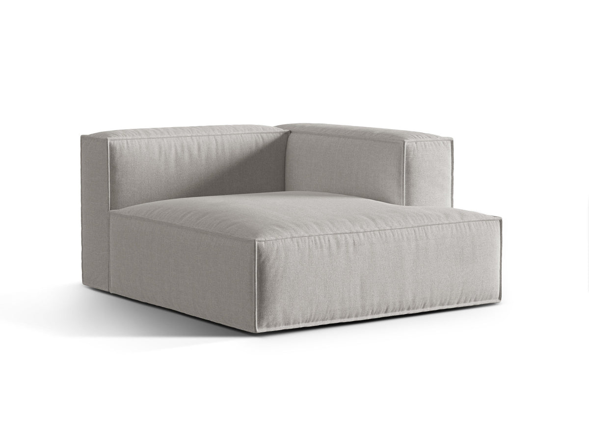 1-Sitzer Modul Chaise Longue Rechts Nuria in Light Grey-Liberty präsentiert im Onlineshop von KAQTU Design AG. Modulares Sofa ist von Micadoni