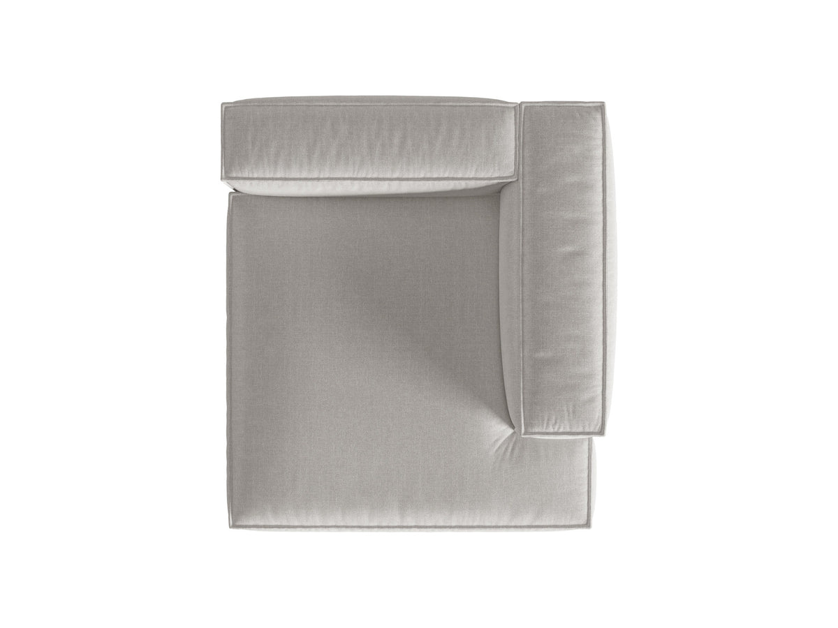 1-Sitzer Modul Chaise Longue Rechts Nuria in Light Grey-Liberty präsentiert im Onlineshop von KAQTU Design AG. Modulares Sofa ist von Micadoni