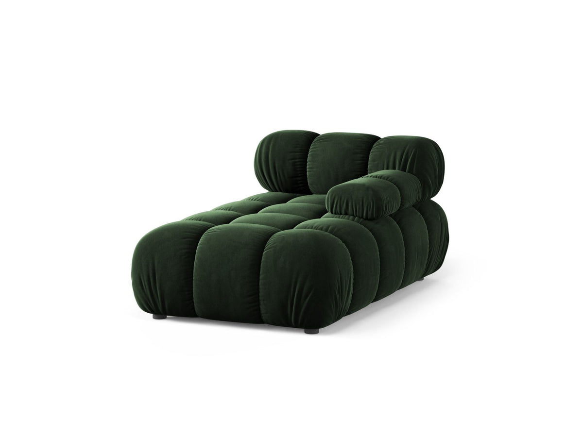 1-Sitzer Chaise Longue rechts Bellis in Bottle Green-Venus präsentiert im Onlineshop von KAQTU Design AG. Modulares Sofa ist von Micadoni