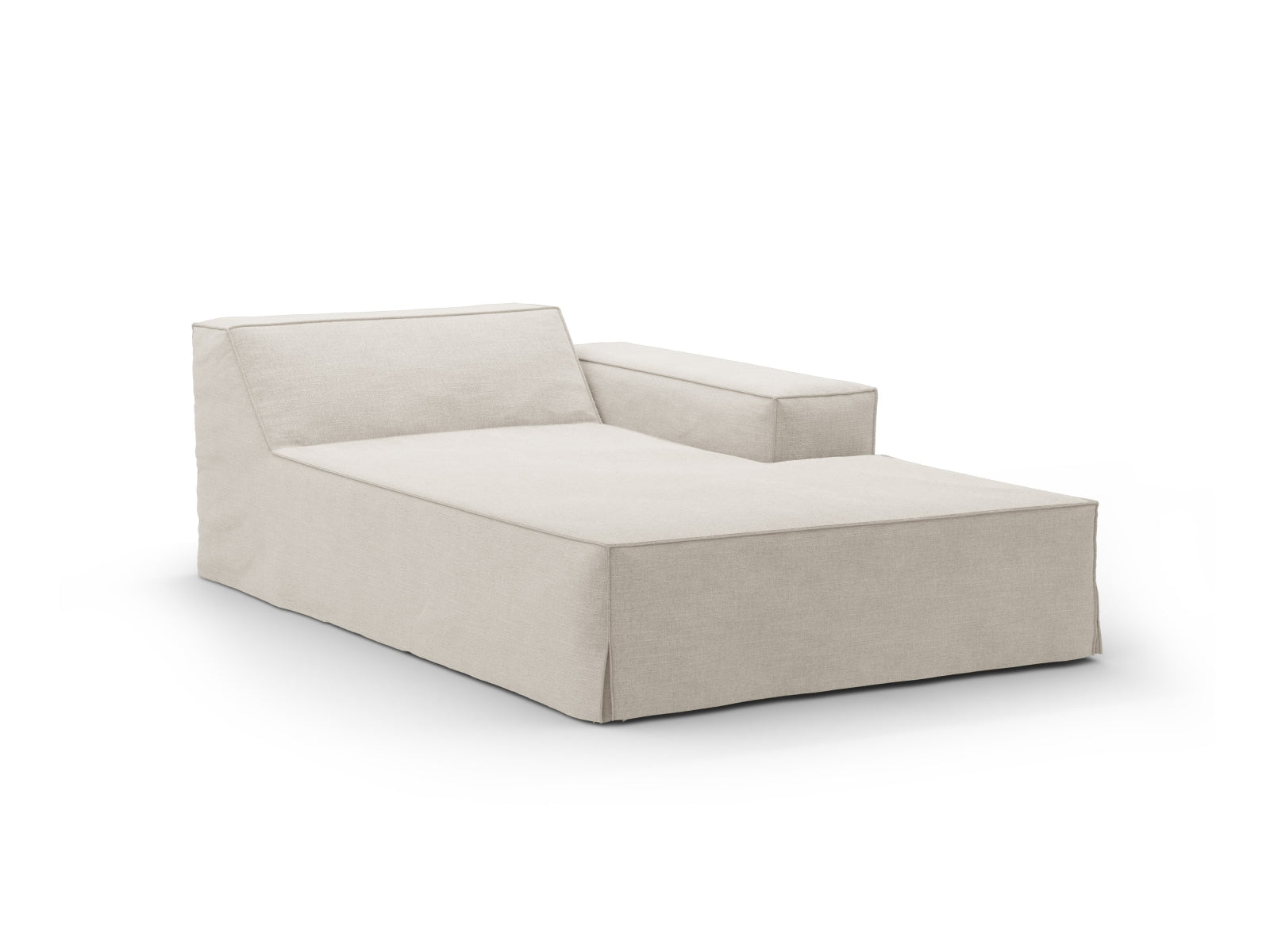 Jodie Modular Chaise Longue rechts  1 Sitzer in Natural präsentiert im Onlineshop von KAQTU Design AG. Modulares Sofa ist von Micadoni