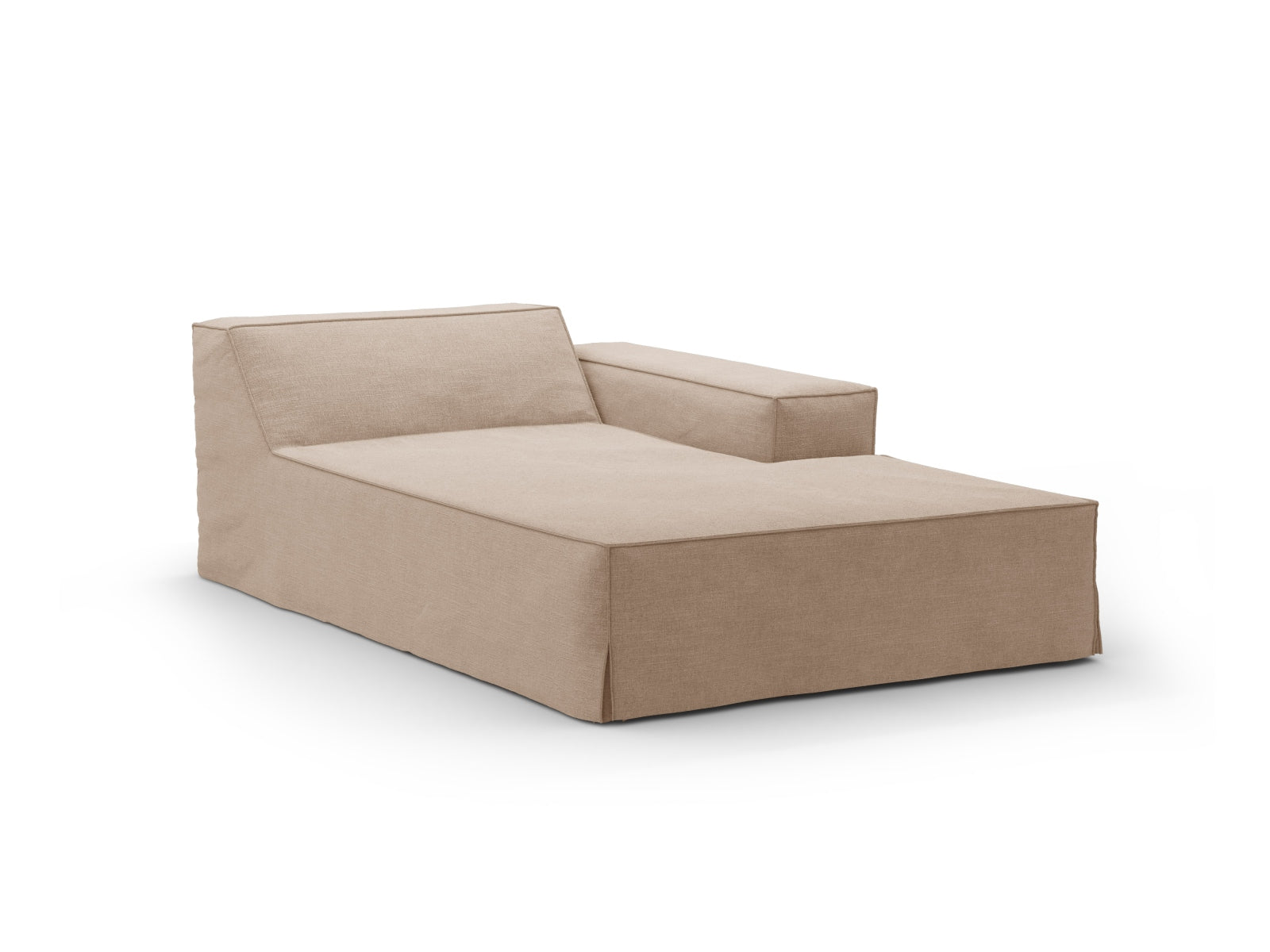 Jodie Modular Chaise Longue rechts  1 Sitzer in Sand präsentiert im Onlineshop von KAQTU Design AG. Modulares Sofa ist von Micadoni