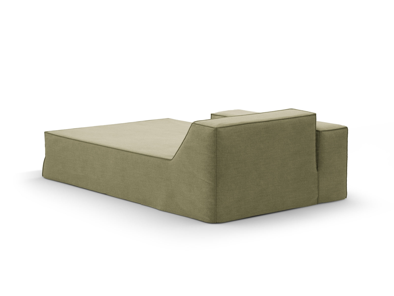 Jodie Modular Chaise Longue rechts  1 Sitzer in Light Green präsentiert im Onlineshop von KAQTU Design AG. Modulares Sofa ist von Micadoni