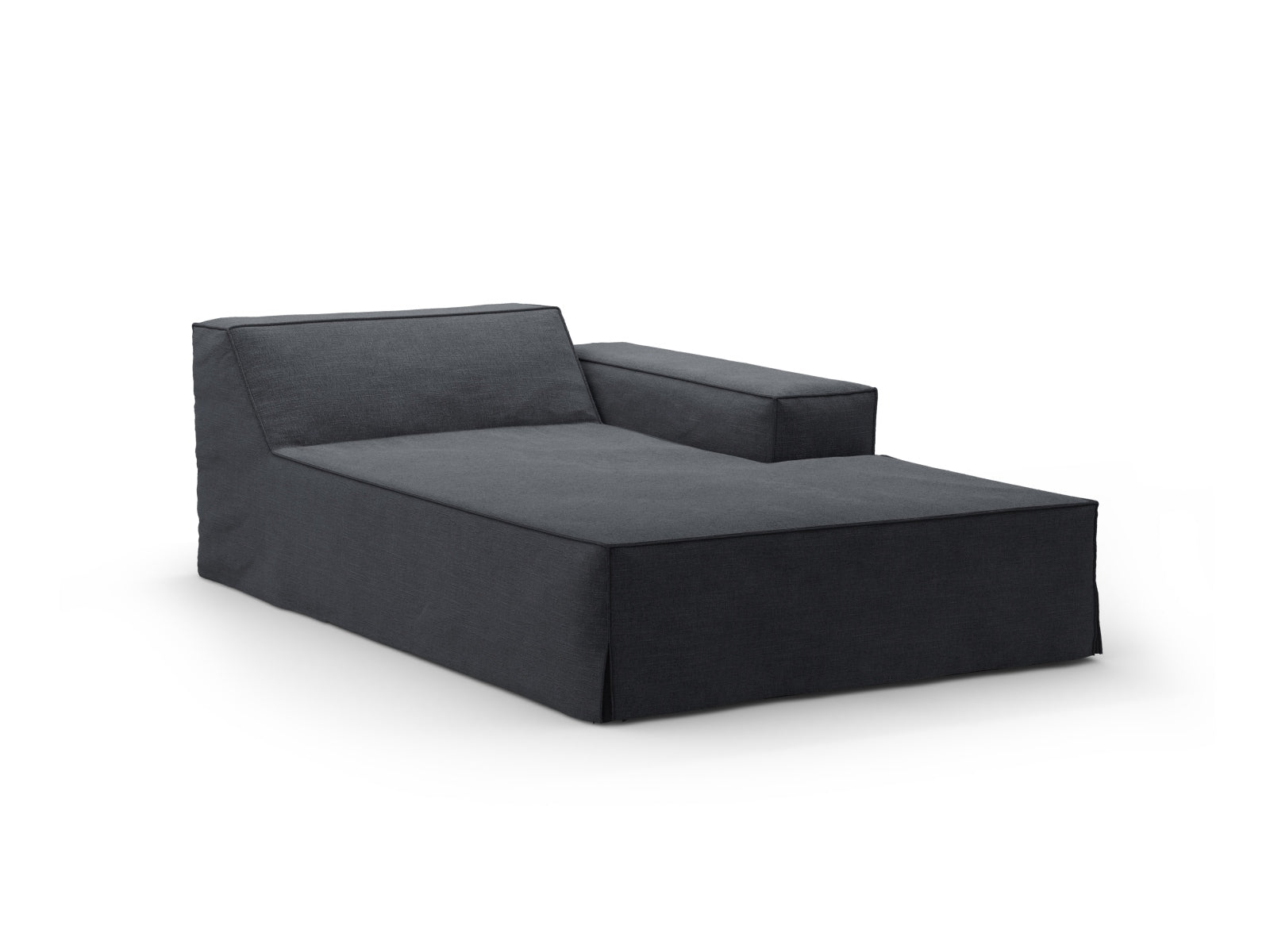 Jodie Modular Chaise Longue rechts  1 Sitzer in Grey And Blue präsentiert im Onlineshop von KAQTU Design AG. Modulares Sofa ist von Micadoni