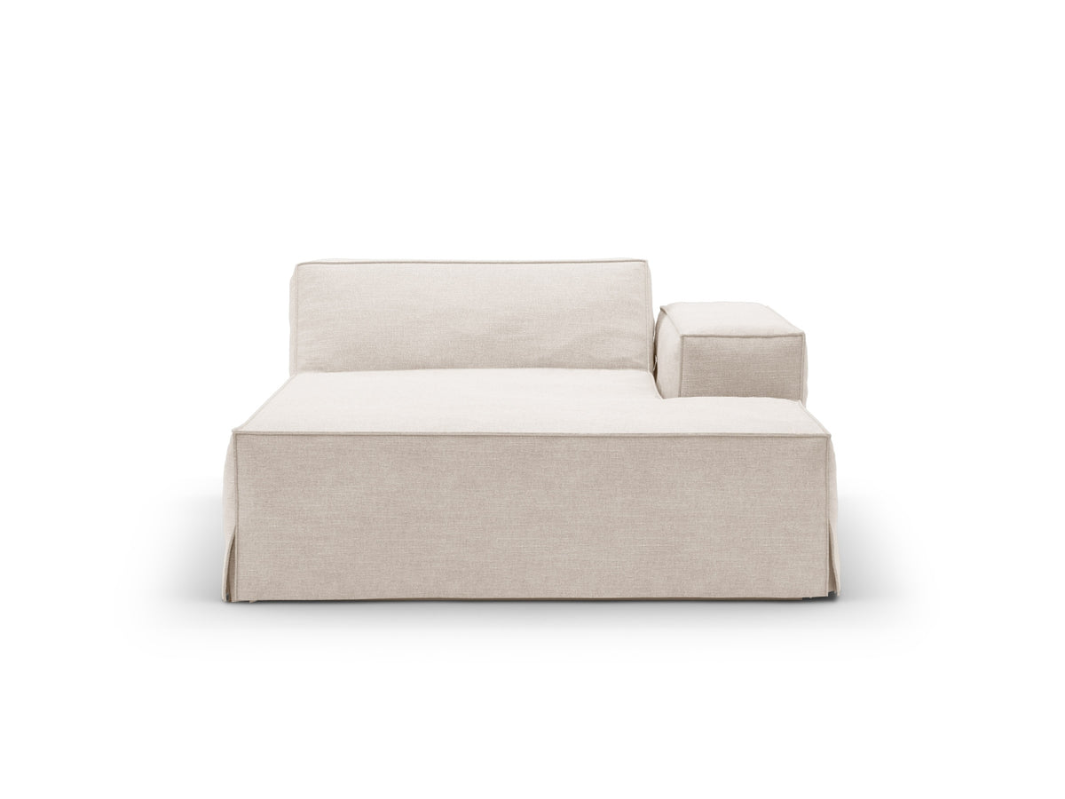 Jodie Modular Chaise Longue rechts 1 Sitzer mit abnehmbaren Bezug in Beige-LINS präsentiert im Onlineshop von KAQTU Design AG. Modulares Sofa ist von Micadoni