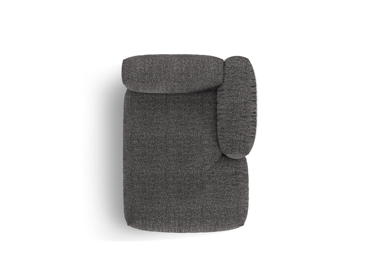 1-Sitzer Chaise Longue Rechts Martina in Anthracite-Monet präsentiert im Onlineshop von KAQTU Design AG. Modulares Sofa ist von Micadoni