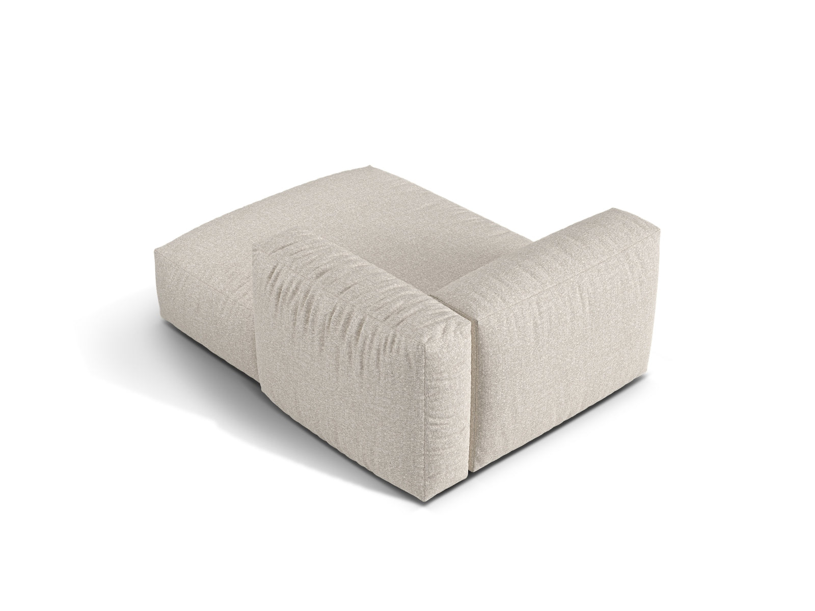 Elegante rechte Chaise Longue Martina in sanftem Beige, ideal für kreative Wohnideen und stilvolle Raumgestaltungen.