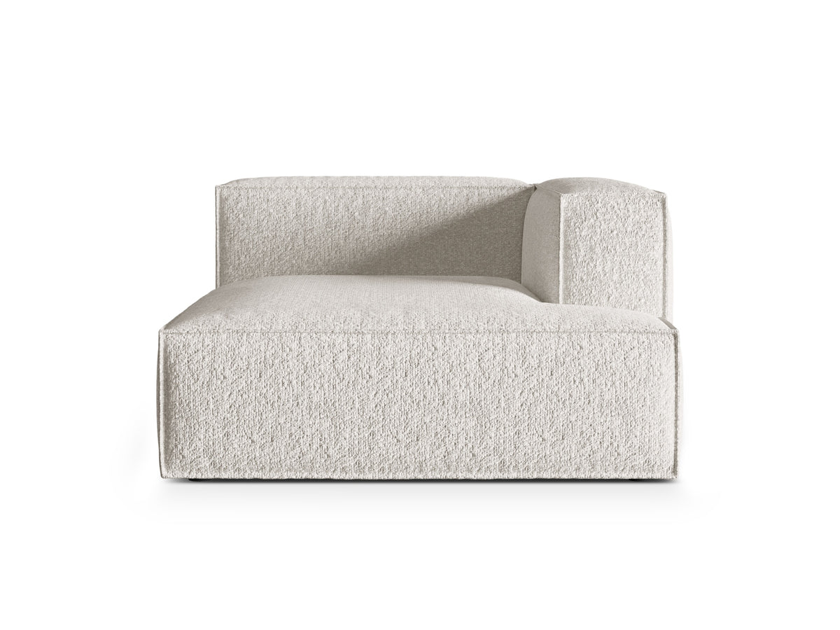 Nuria Boucle Chaise Longue rechts 1 Sitzer in Grey Beige Melange-Monet präsentiert im Onlineshop von KAQTU Design AG. Modulares Sofa ist von Micadoni