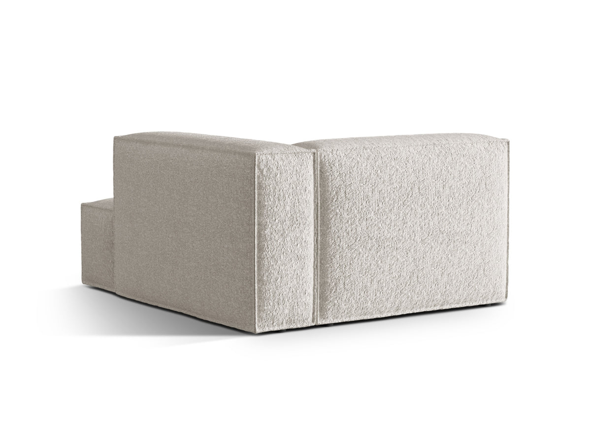 Nuria Boucle Chaise Longue rechts 1 Sitzer in Grey Beige Melange-Monet präsentiert im Onlineshop von KAQTU Design AG. Modulares Sofa ist von Micadoni