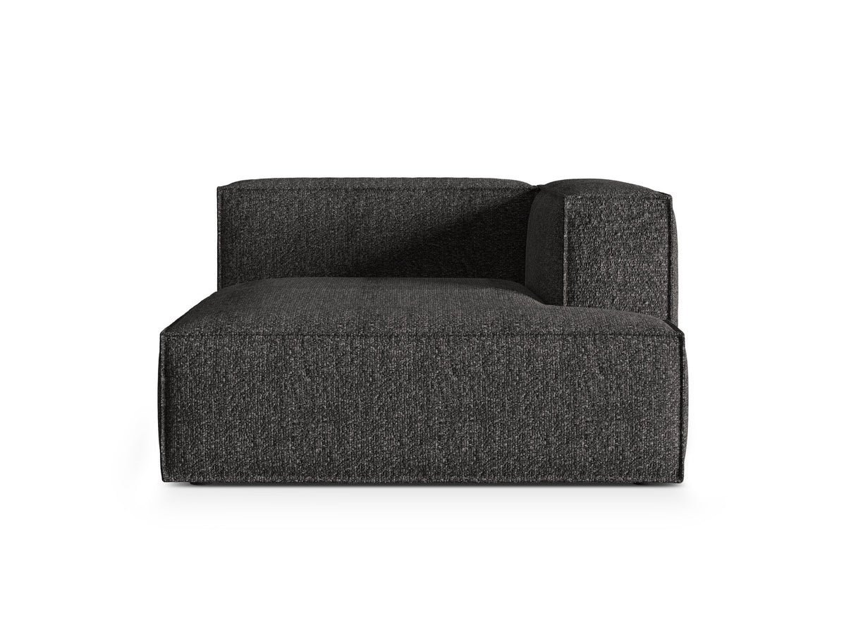 Nuria Boucle Chaise Longue rechts 1 Sitzer in Anthracite-Monet präsentiert im Onlineshop von KAQTU Design AG. Modulares Sofa ist von Micadoni