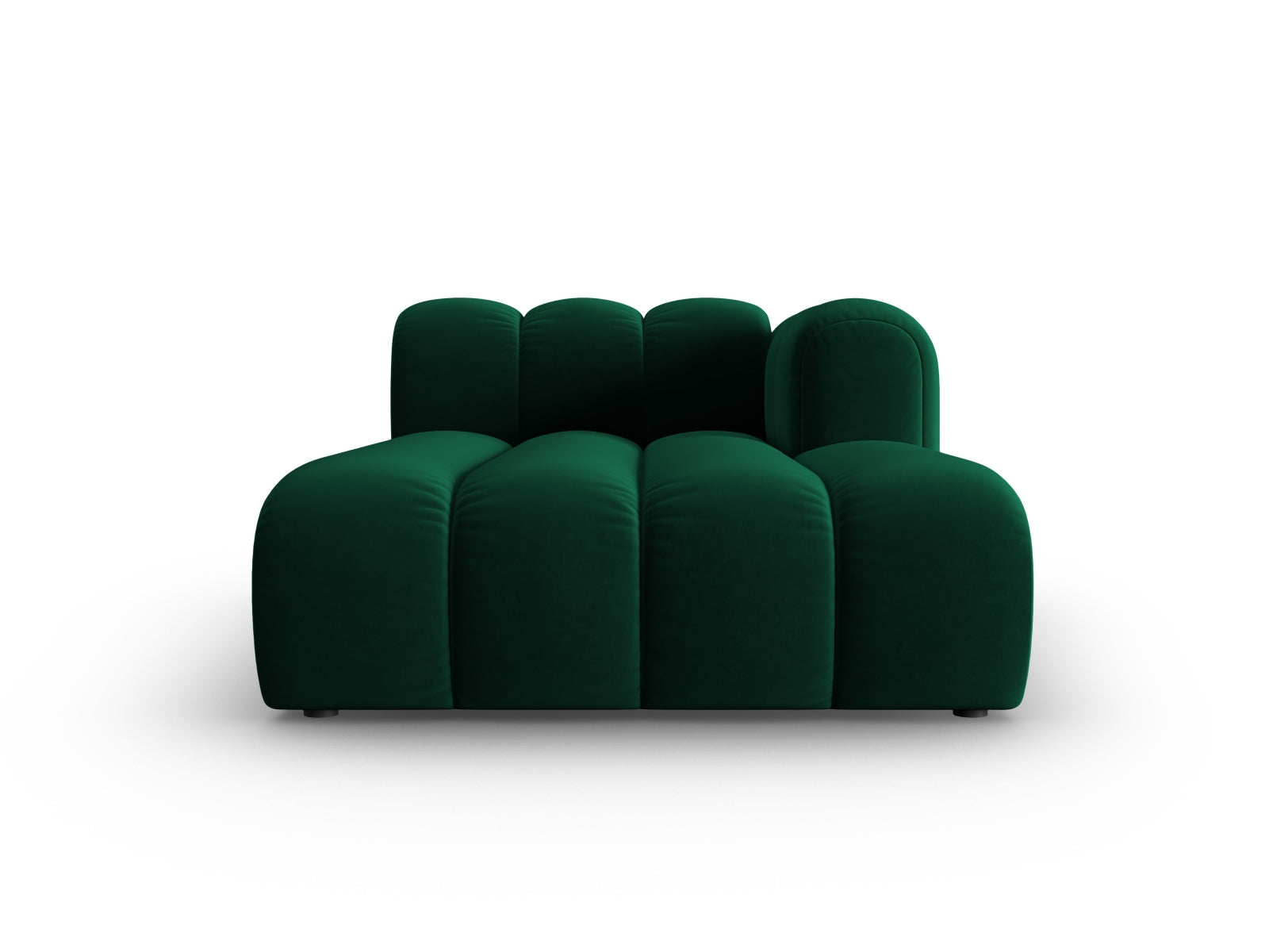 Elegantes Lupine Velour Sofa Chaise Lounge rechts 2 Sitzer von Micadoni. Hochwertiger Velourstoff, optimaler Komfort und stilvolles Design für Ihr Wohnzimmer.