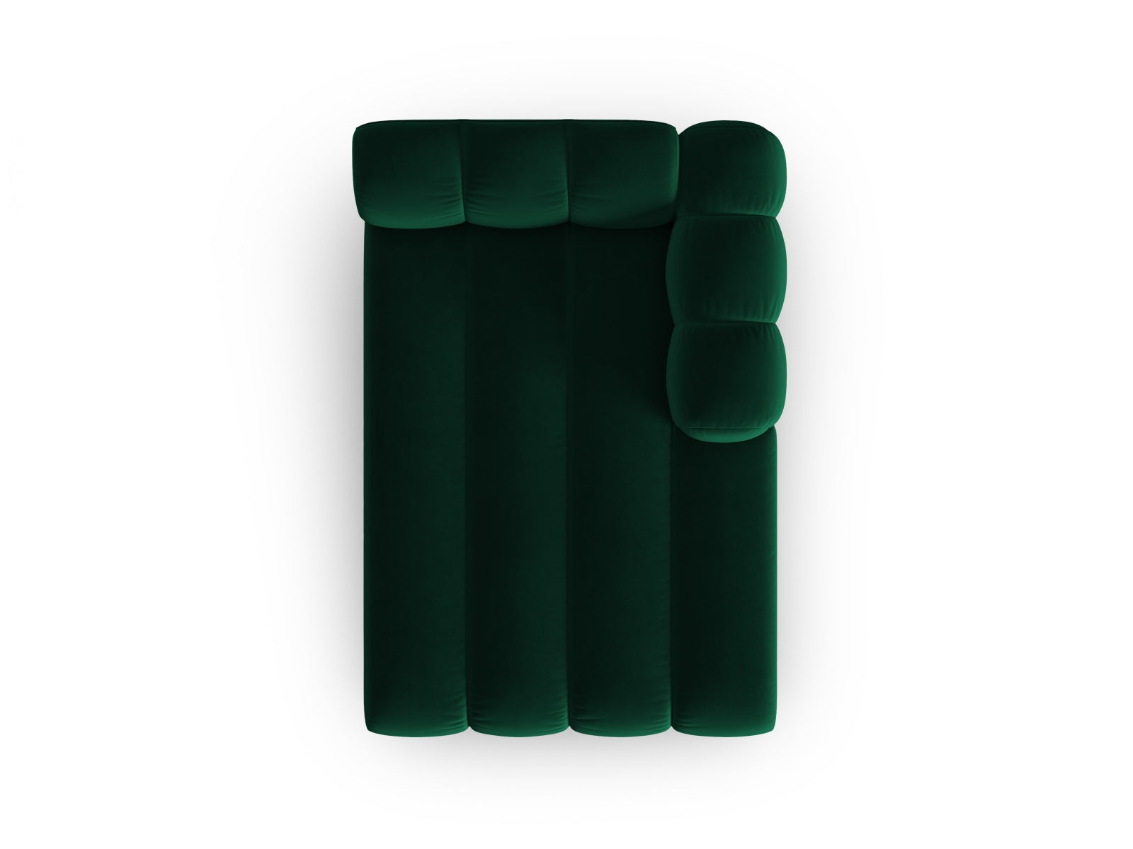 Elegantes Lupine Velour Sofa Chaise Lounge rechts 2 Sitzer von Micadoni. Hochwertige Verarbeitung, stilvolles Design und optimaler Komfort für Ihr Wohnzimmer.
