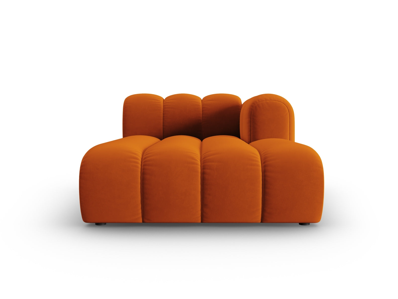Elegantes Lupine Velour Sofa Chaise Lounge rechts 2 Sitzer von Micadoni. Hochwertiger Velourstoff, optimaler Komfort und modernes Design für Ihr Wohnzimmer.