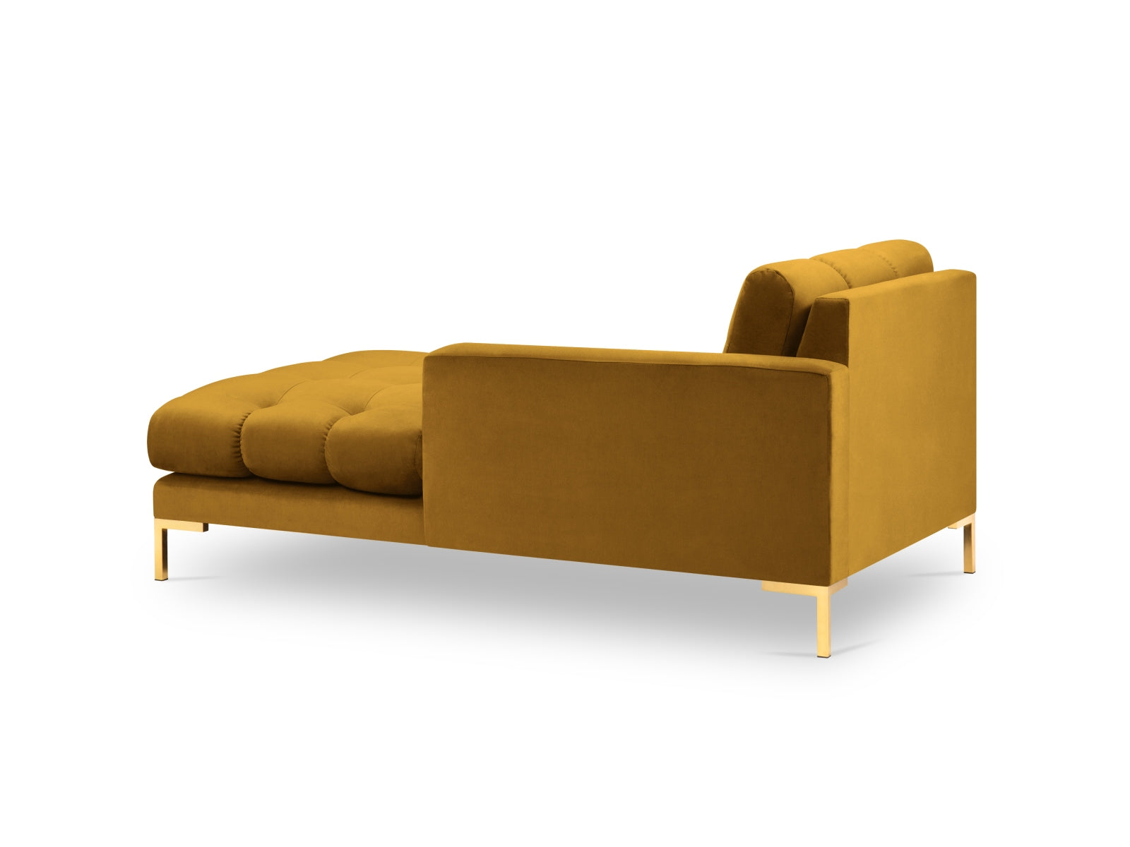 Mamaia Velour Sofa Chaise Lounge rechts 1 Sitz in Yellow/Gold präsentiert im Onlineshop von KAQTU Design AG. L-Sofa rechts ist von Micadoni
