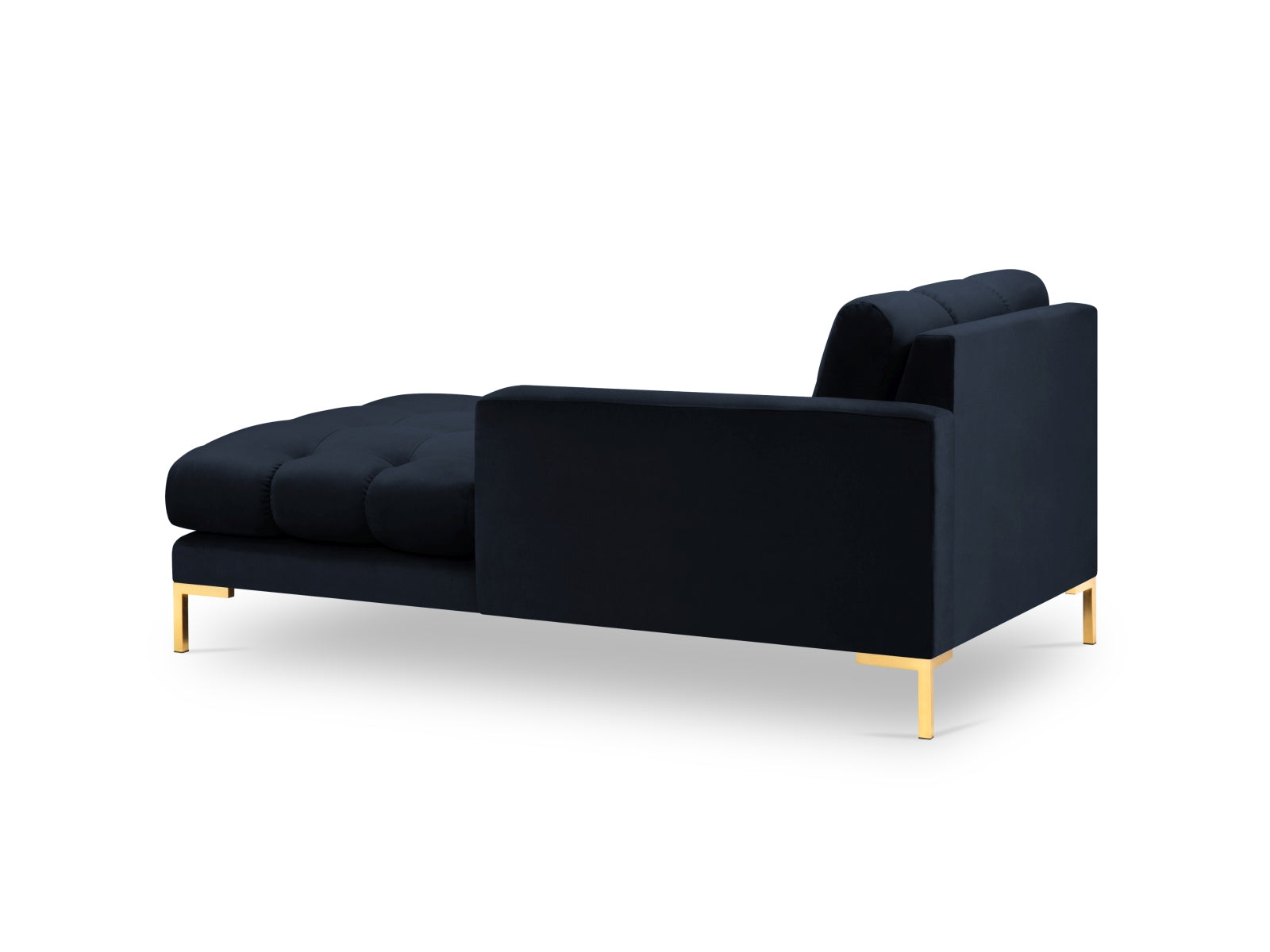 Mamaia Velour Sofa Chaise Lounge rechts 1 Sitz in Dark Blue/Gold präsentiert im Onlineshop von KAQTU Design AG. L-Sofa rechts ist von Micadoni