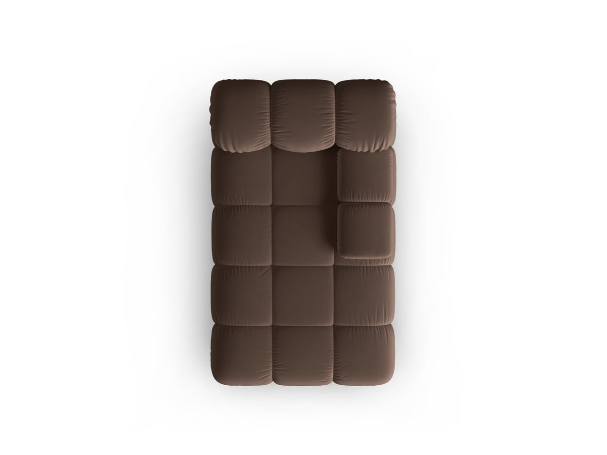 Bellis Velour Sofa Chaise Lounge rechts 1 Sitz 94cm in Dark Brown-Bluvel präsentiert im Onlineshop von KAQTU Design AG. Modulares Sofa ist von Micadoni