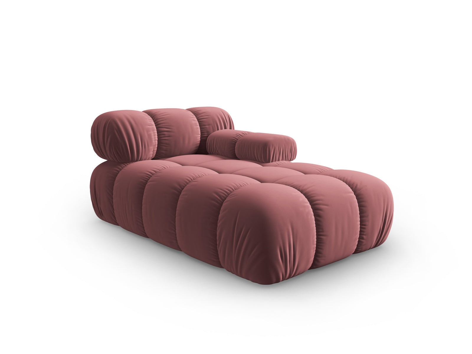 Bellis Velour Sofa Chaise Lounge rechts 1 Sitz 94cm in Pink präsentiert im Onlineshop von KAQTU Design AG. L-Sofa rechts ist von Micadoni