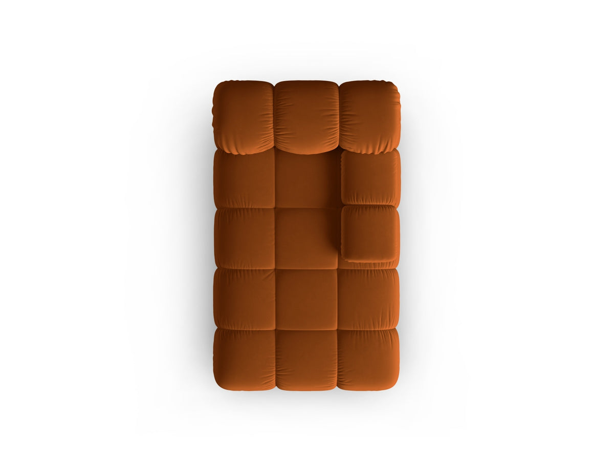 Bellis Velour Sofa Chaise Lounge rechts 1 Sitz 94cm in Terracotta-Bluvel präsentiert im Onlineshop von KAQTU Design AG. Modulares Sofa ist von Micadoni