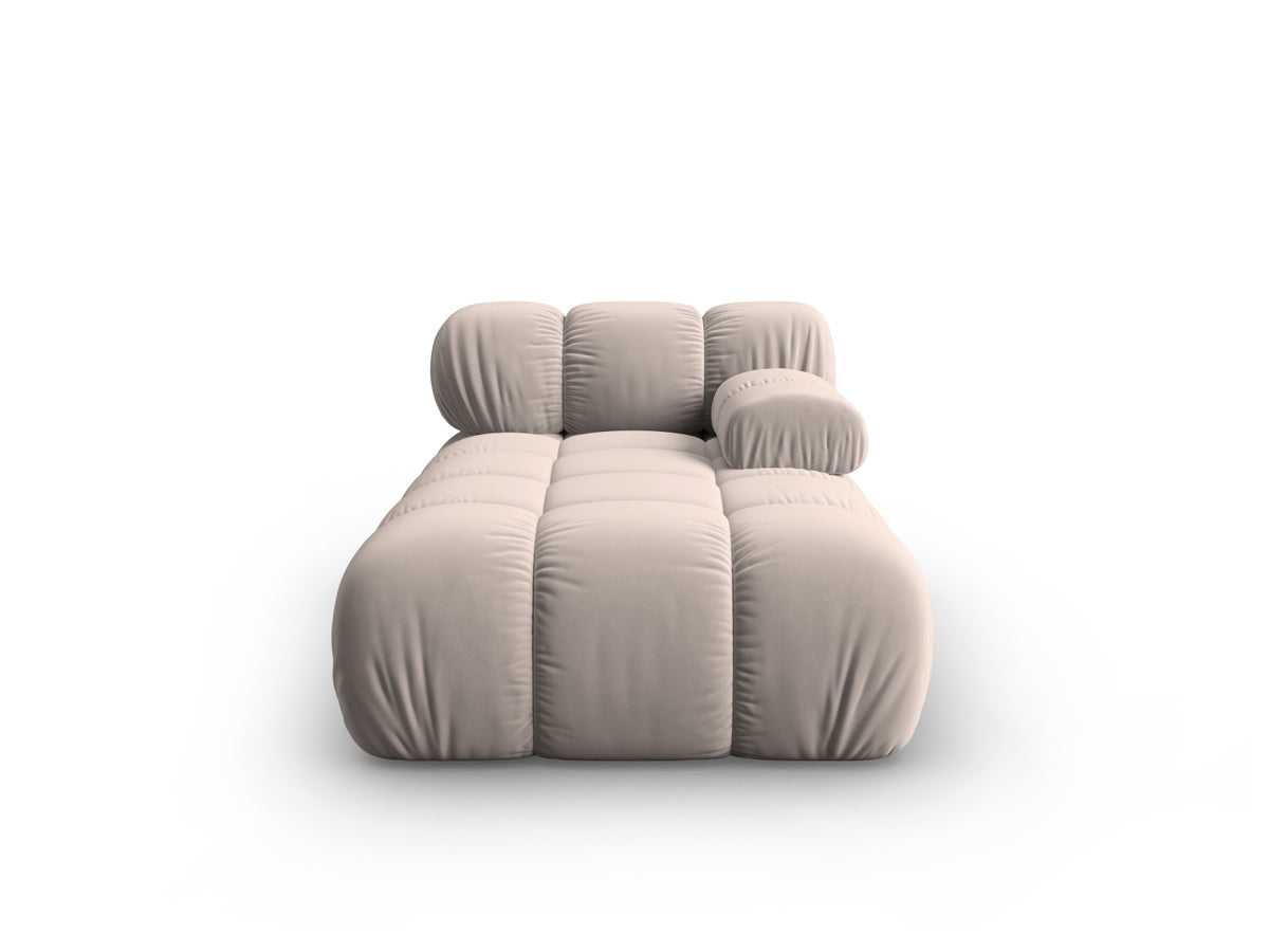 Bellis Velour Sofa Chaise Lounge rechts 1 Sitz 94cm in Cappuccino-Bluvel präsentiert im Onlineshop von KAQTU Design AG. Modulares Sofa ist von Micadoni