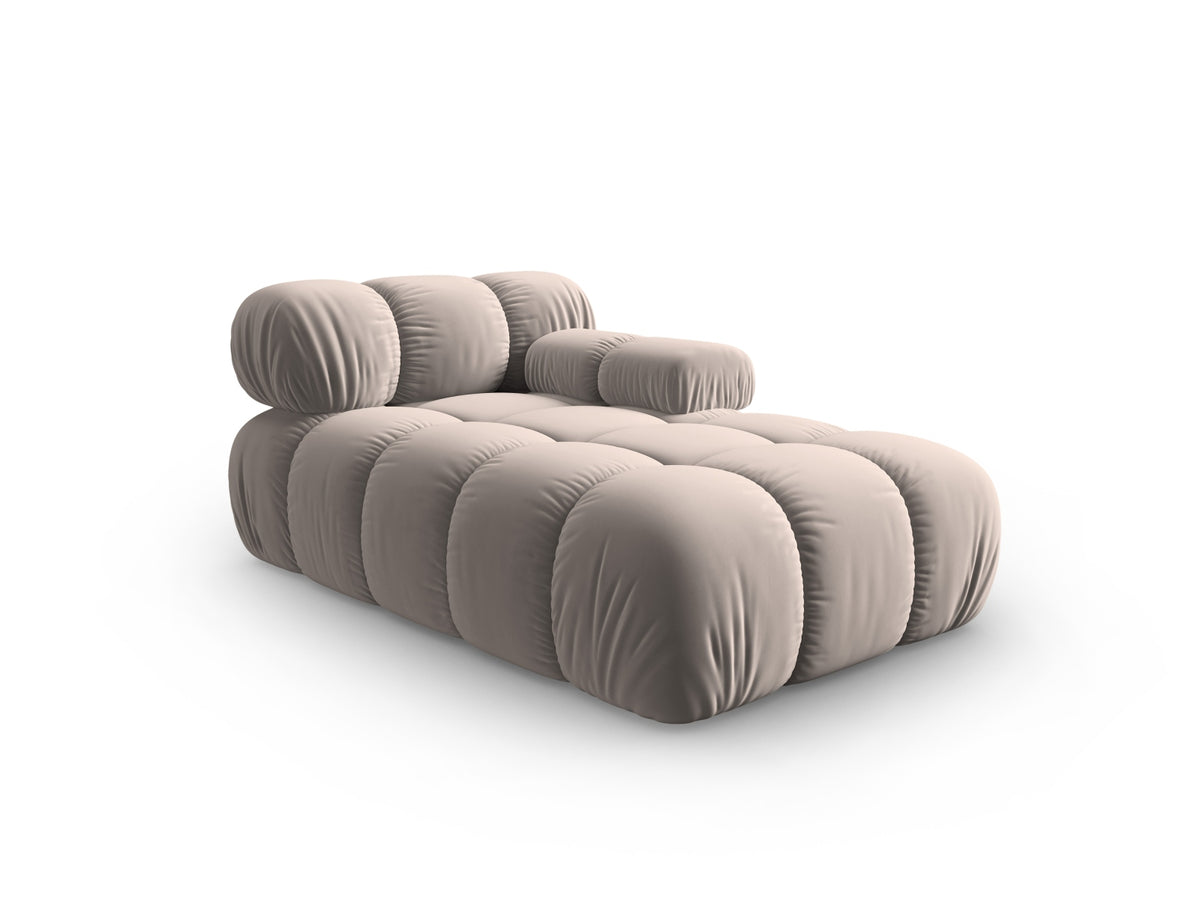 Bellis Velour Sofa Chaise Lounge rechts 1 Sitz 94cm in Cappuccino-Bluvel präsentiert im Onlineshop von KAQTU Design AG. Modulares Sofa ist von Micadoni
