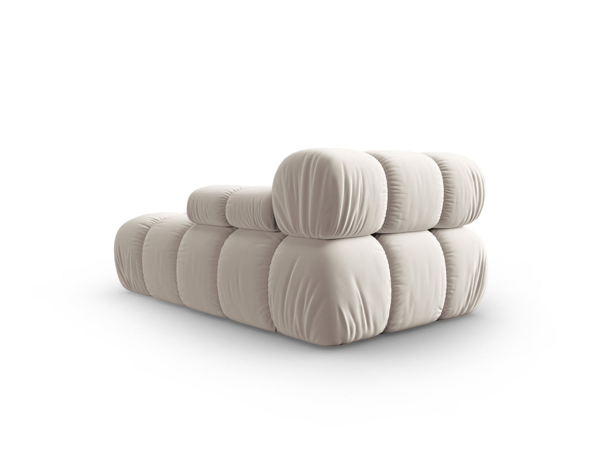 Bellis Velour Sofa Chaise Lounge rechts 1 Sitz 94cm in Dark Beige-Bluvel präsentiert im Onlineshop von KAQTU Design AG. Modulares Sofa ist von Micadoni