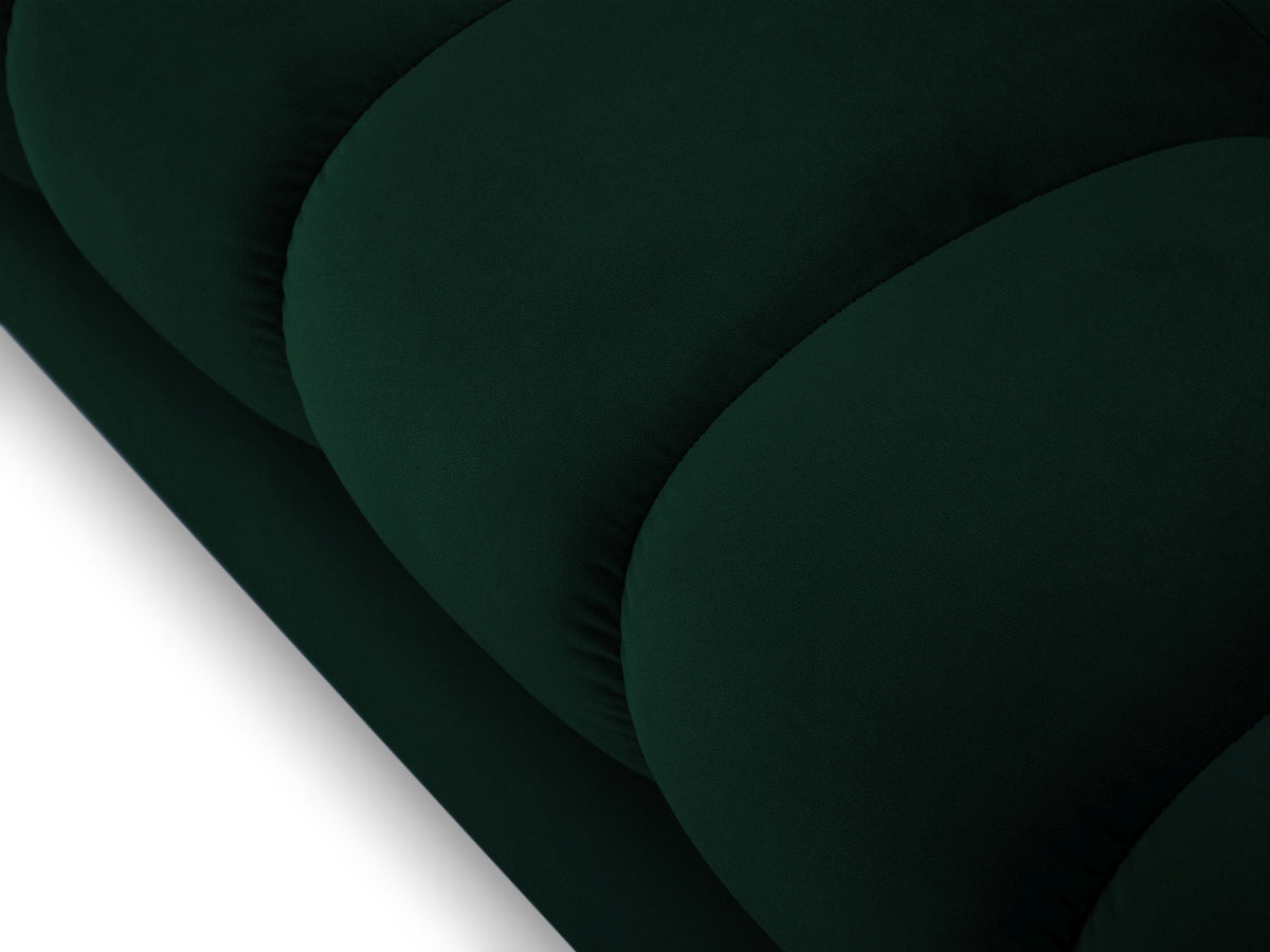 Mamaia Velour Sofa Chaise Lounge rechts 1 Sitz in Bottle Green/Schwarz-Bluvel präsentiert im Onlineshop von KAQTU Design AG. L-Sofa rechts ist von Micadoni