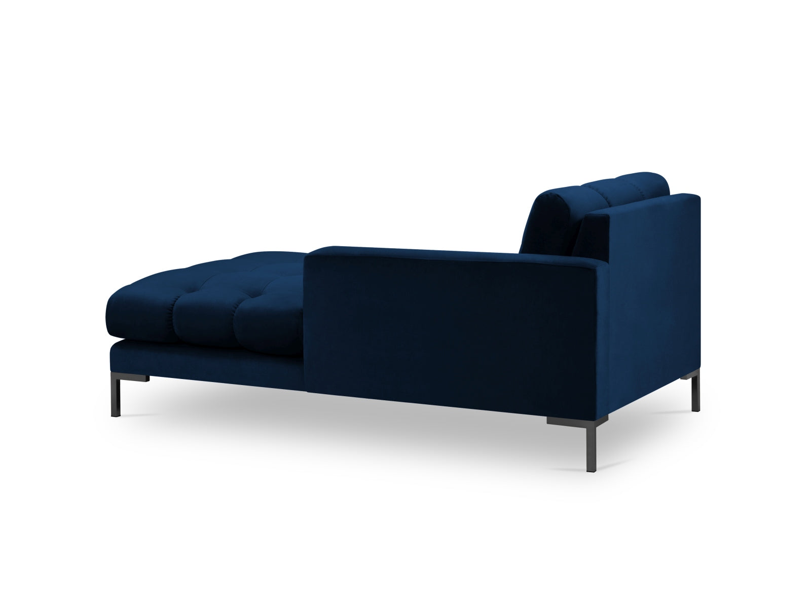 Mamaia Velour Sofa Chaise Lounge rechts 1 Sitz in Royal Blue/Schwarz präsentiert im Onlineshop von KAQTU Design AG. L-Sofa rechts ist von Micadoni