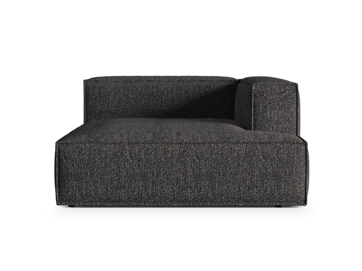 Nuria Boucle Chaise Longue rechts 1 Sitzer in Anthracite-Monet präsentiert im Onlineshop von KAQTU Design AG. Modulares Sofa ist von Micadoni