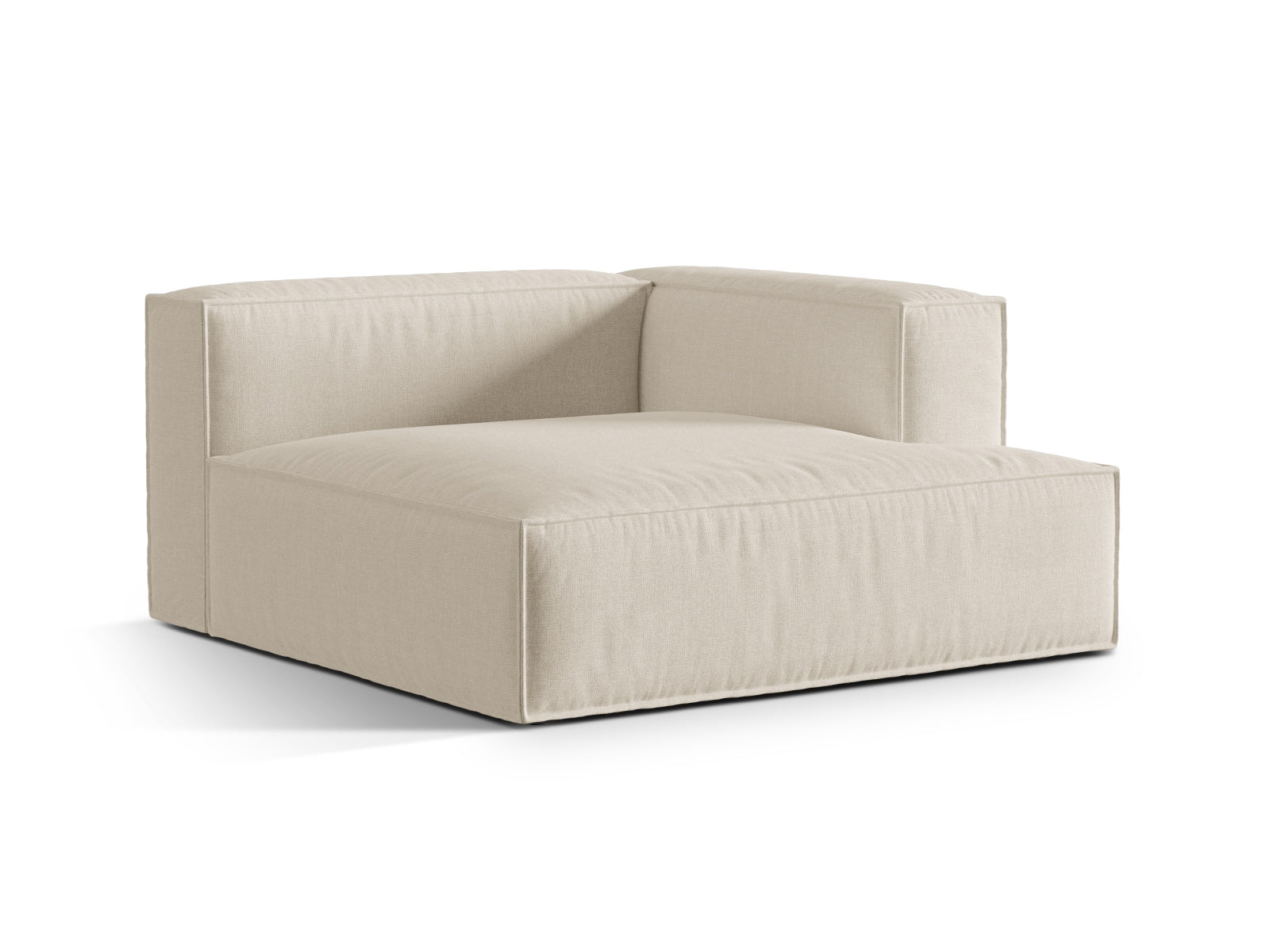 Stilvolle Nuria Velour Chaise Longue in Rechtsausführung von Micadoni, perfekt für modernes Wohnen und gemütliche Auszeiten.