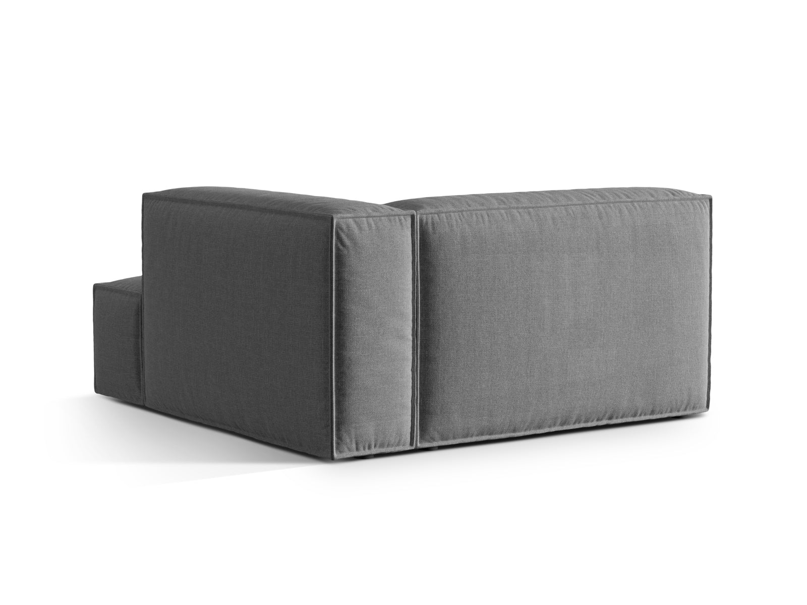 Nuria Velour Chaise Longue rechts 1 Sitzer in Grey-Paris präsentiert im Onlineshop von KAQTU Design AG. Modulares Sofa ist von Micadoni