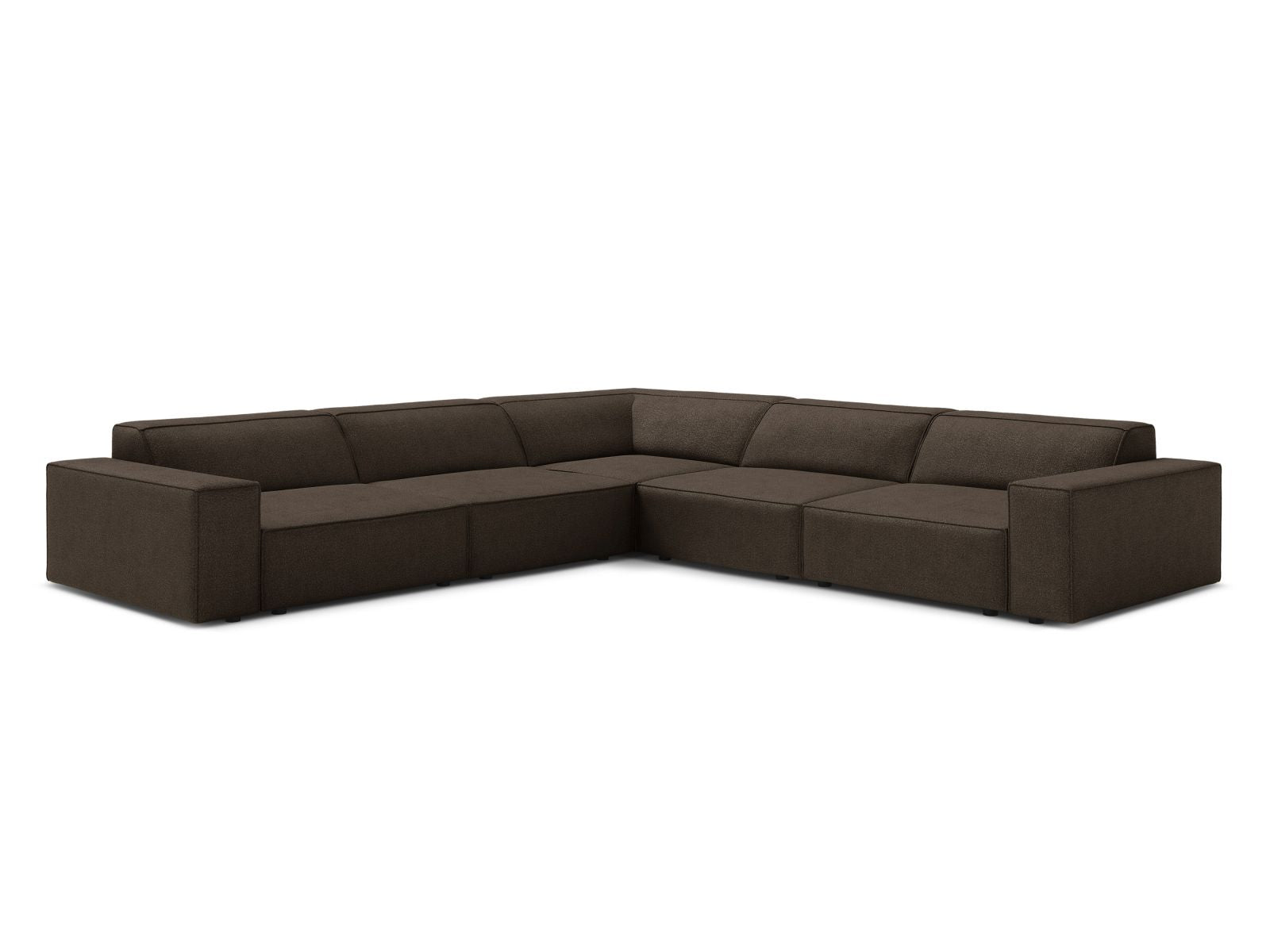 Jodie Boucle Symmetrical Ecksofa 6 Sitzer in Brown-Baloo präsentiert im Onlineshop von KAQTU Design AG. Ecksofa ist von Micadoni