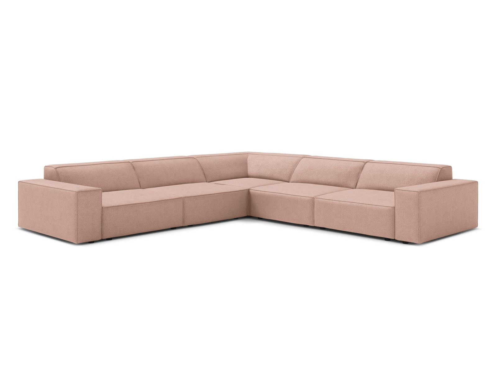 Jodie Boucle Symmetrical Ecksofa 6 Sitzer in Powder Pink-Baloo präsentiert im Onlineshop von KAQTU Design AG. Ecksofa ist von Micadoni