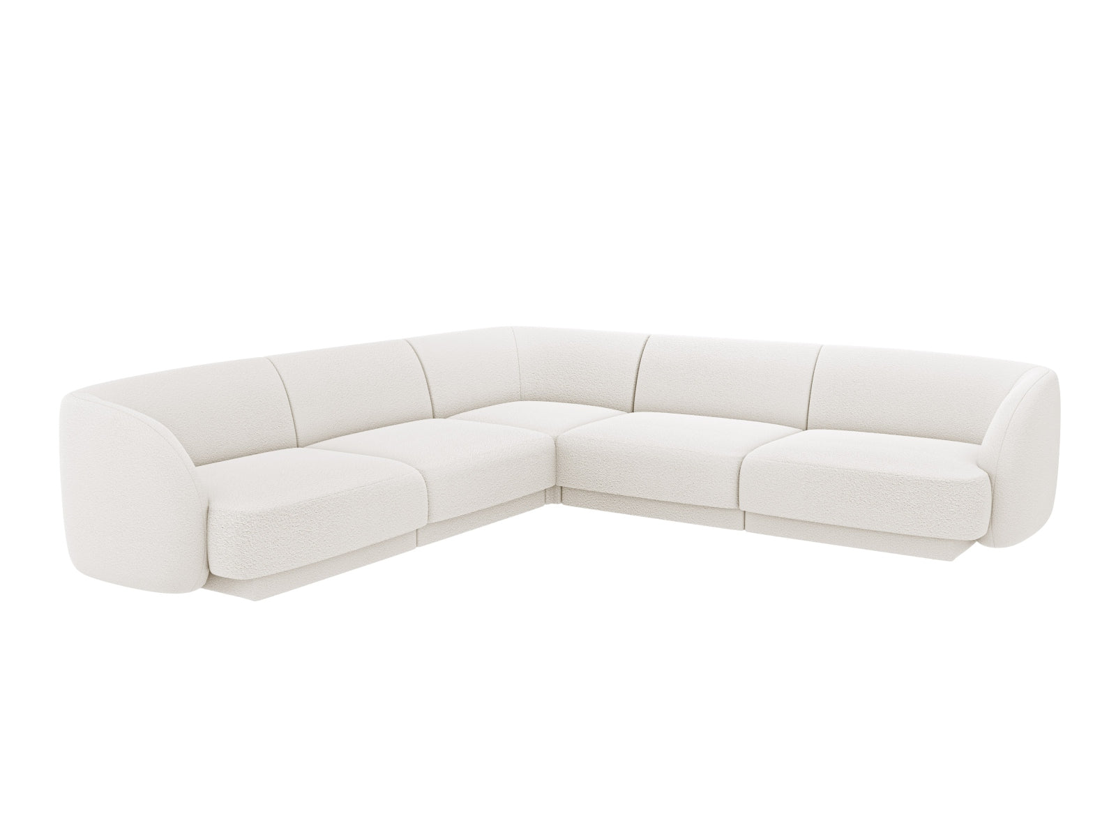 Miley Bouclé Ecksofa Reversible 5 Sitzer in White-Baloo präsentiert im Onlineshop von KAQTU Design AG. Ecksofa ist von Micadoni