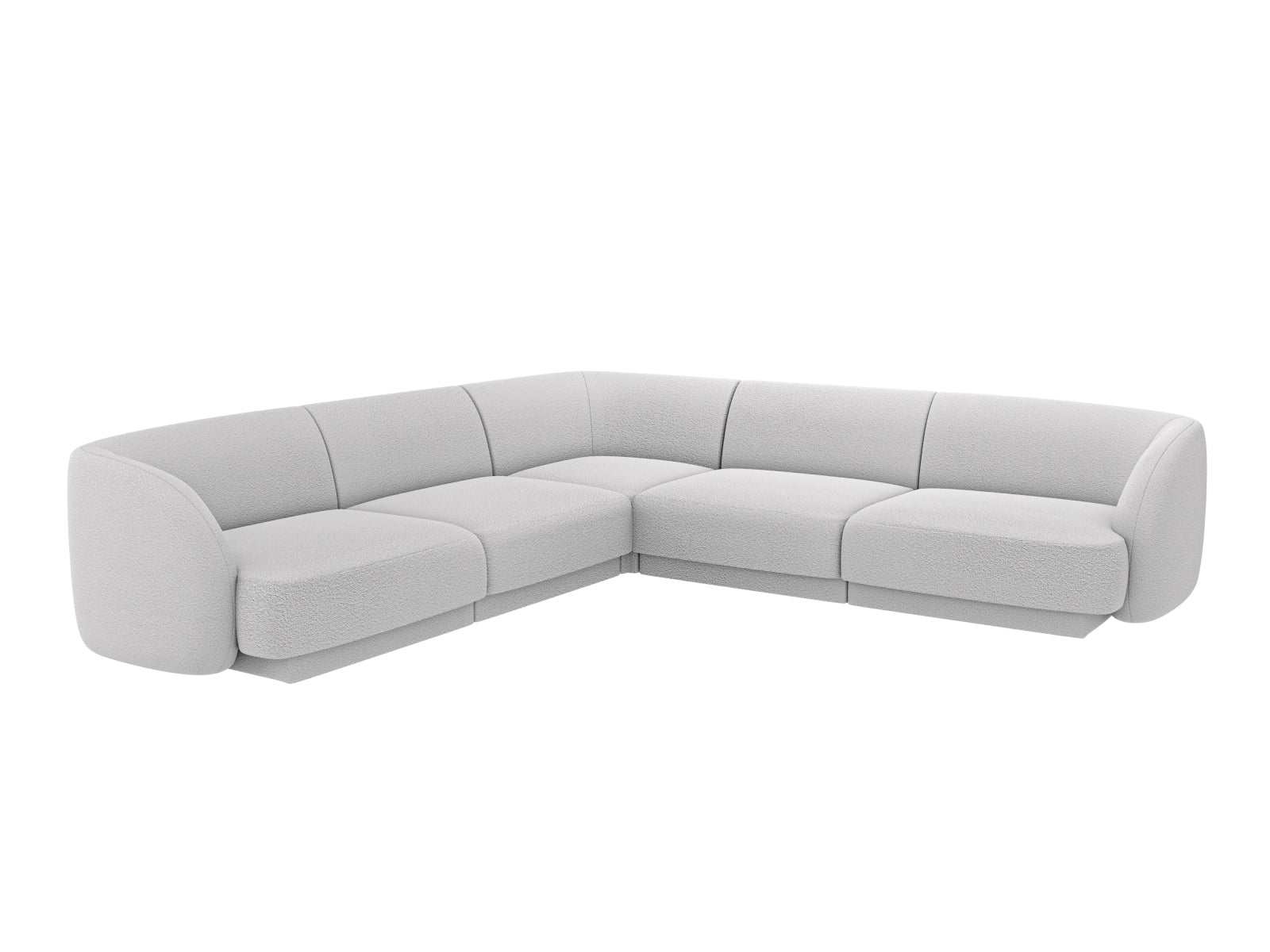 Miley Bouclé Ecksofa Reversible 5 Sitzer in Light Grey präsentiert im Onlineshop von KAQTU Design AG. Ecksofa ist von Micadoni