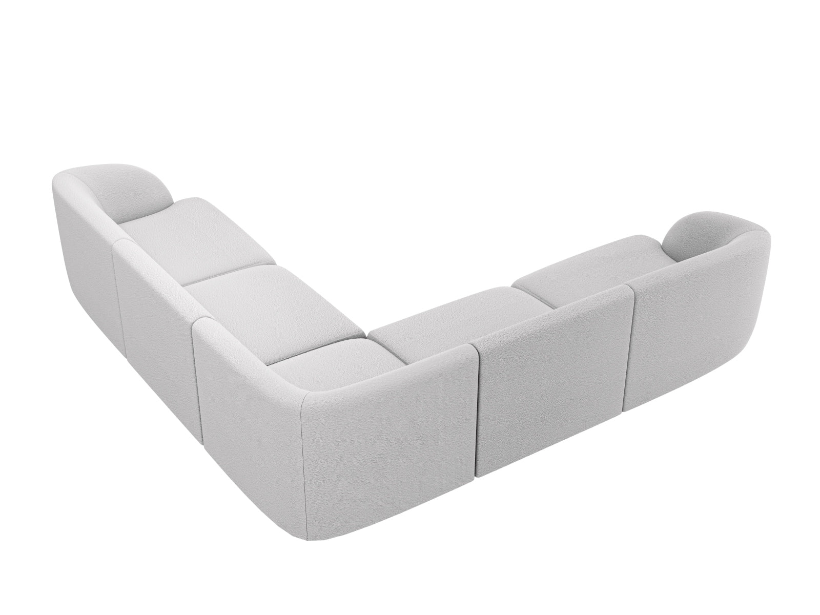 Miley Bouclé Ecksofa Reversible 5 Sitzer in Light Grey präsentiert im Onlineshop von KAQTU Design AG. Ecksofa ist von Micadoni