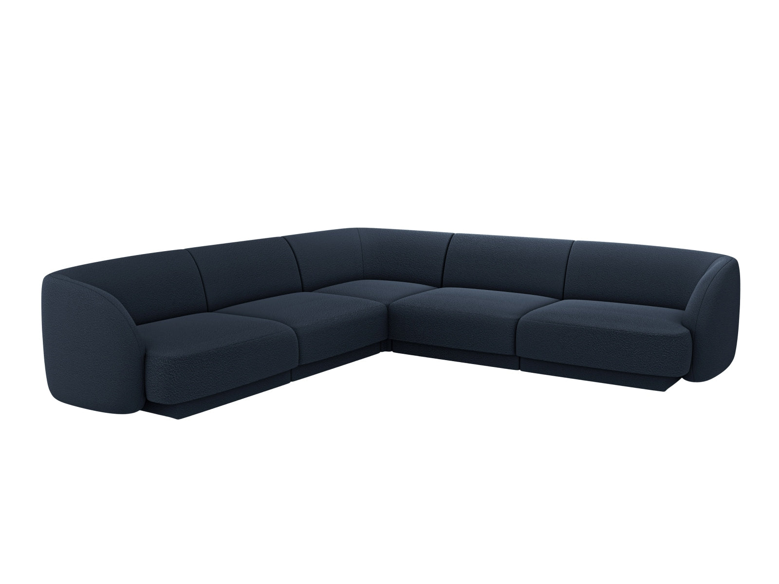 Miley Bouclé Ecksofa Reversible 5 Sitzer in Dark Blue präsentiert im Onlineshop von KAQTU Design AG. Ecksofa ist von Micadoni