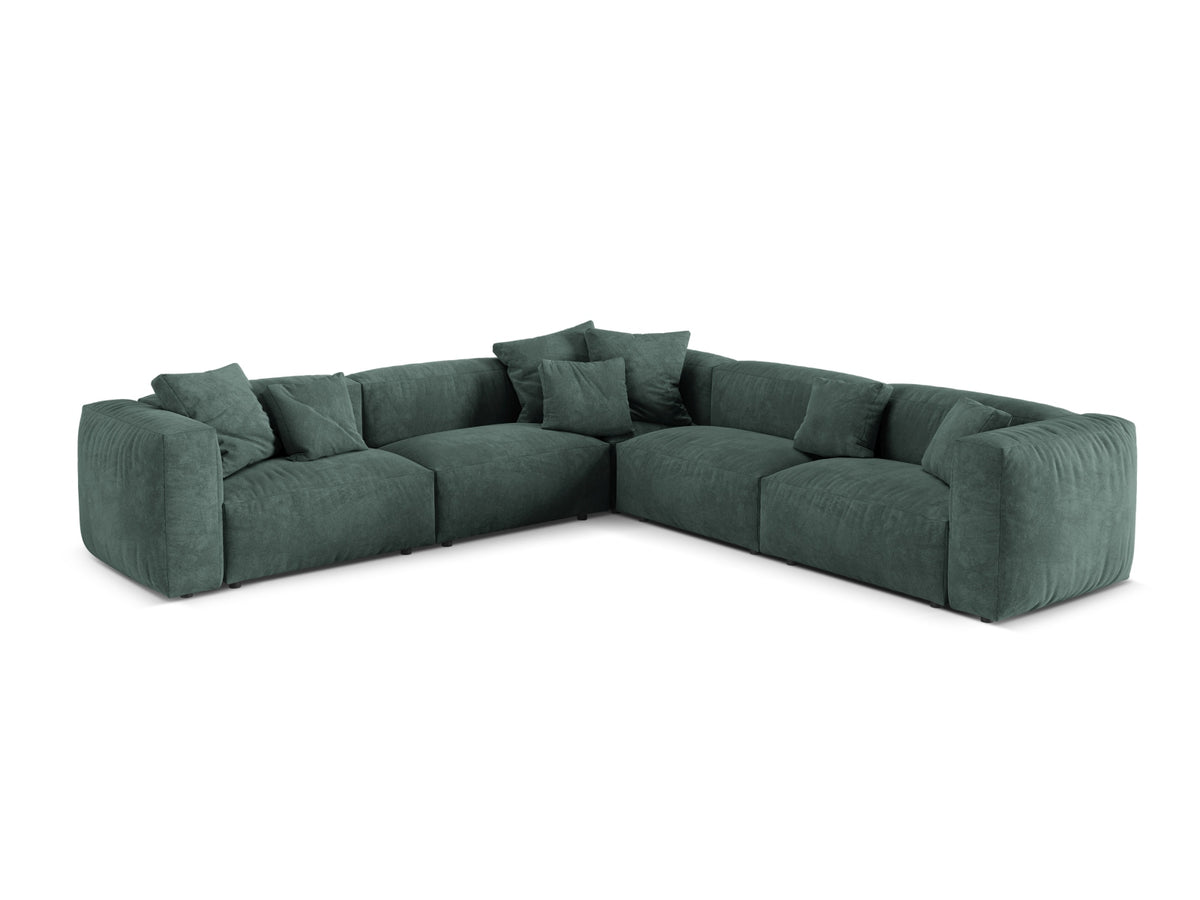 5-Sitzer Modular Ecksofa Symmetric Martina in Petrol-Vogue präsentiert im Onlineshop von KAQTU Design AG. Ecksofa ist von Micadoni