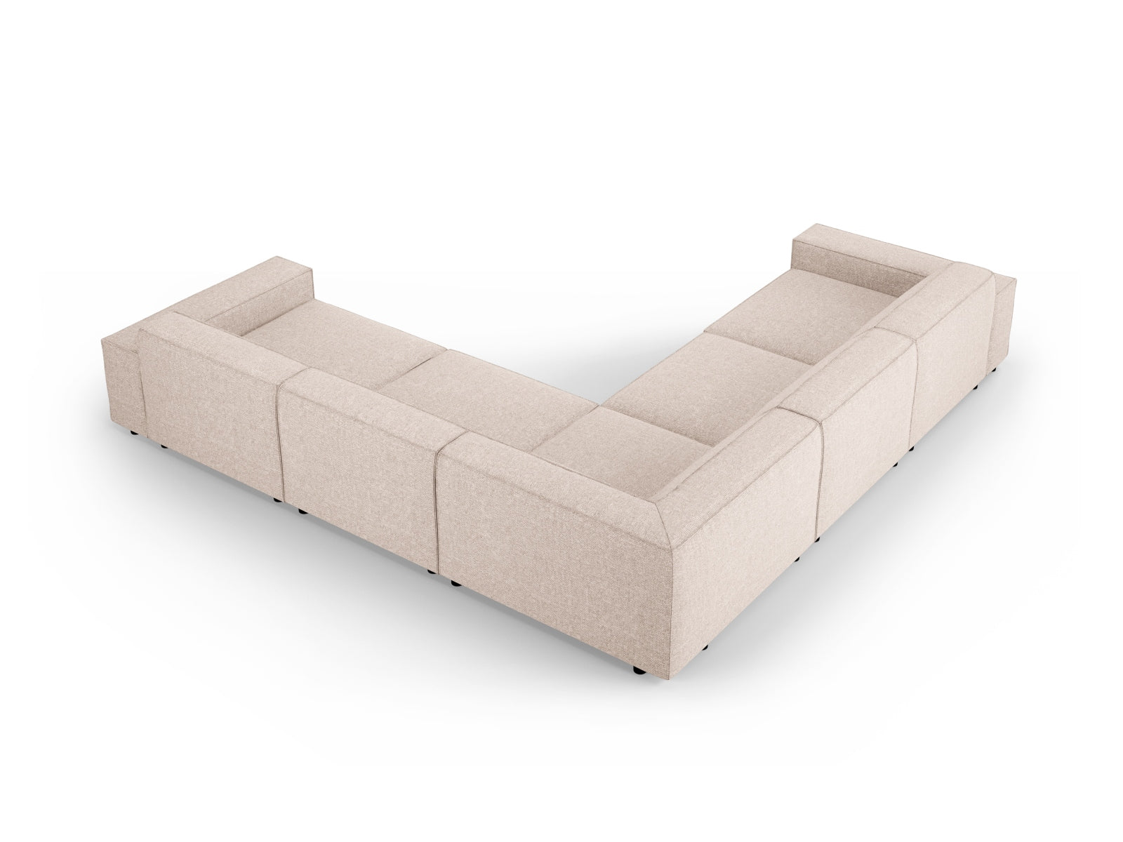 Jodie Modulares Symmetrical Ecksofa 6 Sitzer in Beige präsentiert im Onlineshop von KAQTU Design AG. Ecksofa ist von Micadoni